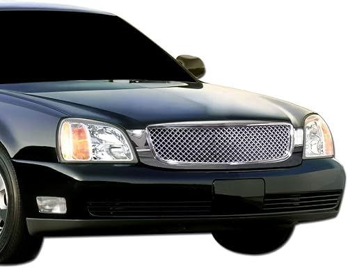 Miniatura 2 de Cubierta de parrilla delantera 2000-2005 compatible con todos los modelos Cadillac Deville | Acabado cromado de lujo estilo malla deportiva estilo