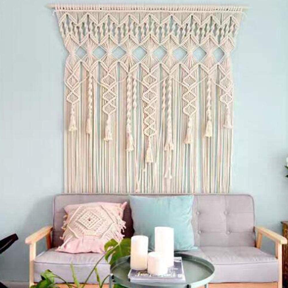 Tapiz Colgante de Pared Tejido de macramé, decoración de Arte geométrico Bohemio para el hogar, macramé Hecho a Mano, decoración del hogar, decoración de la habitación del Dormitorio del apartamento