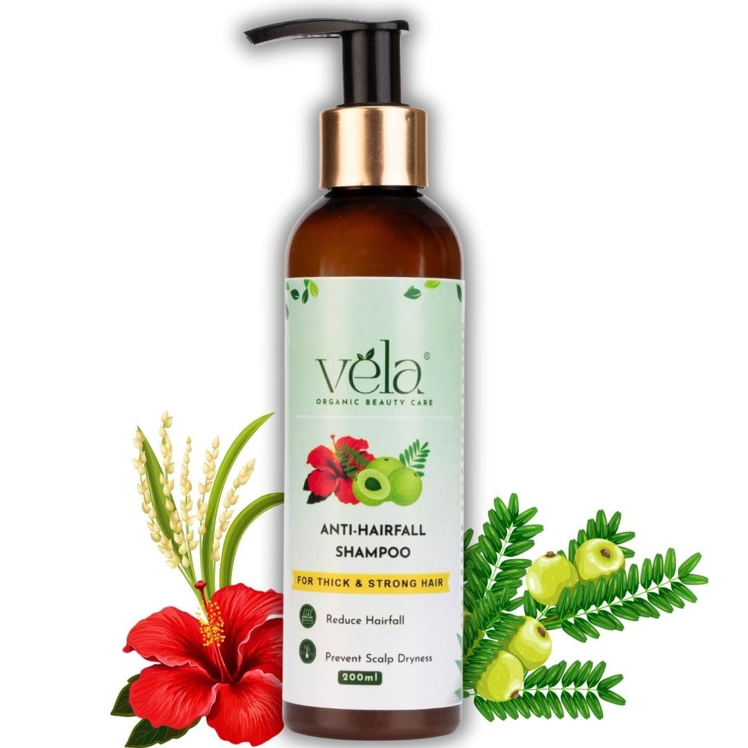 Buy Vela's Anti Hair Fall Shampoo with Amla, Hibiscus & Bhringraj