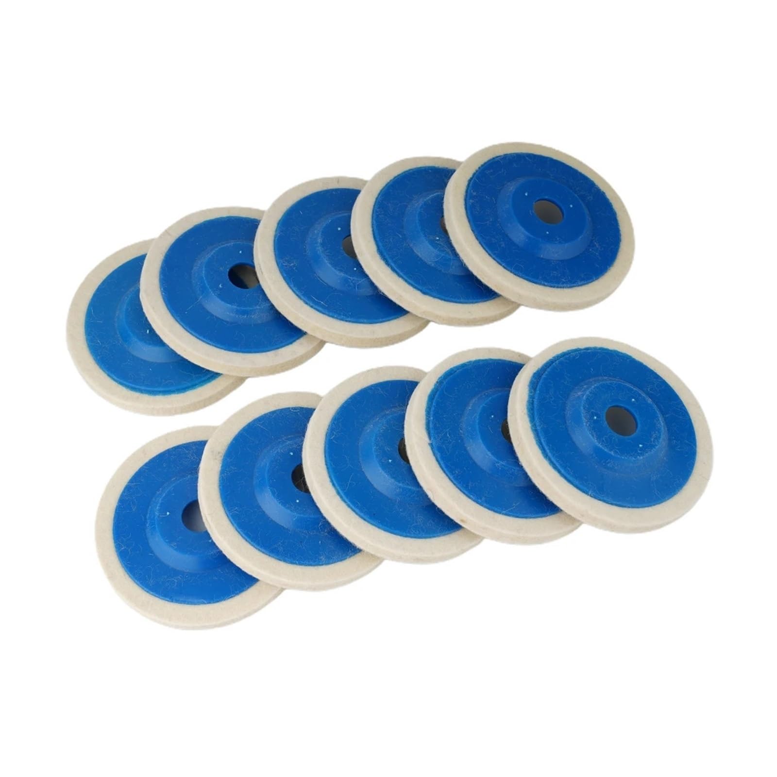 Mola lucidante per smerigliatrice da banco, 10 pezzi da 4 pollici di lana for lucidatura, tamponi for, mola angolare, disco in feltro for metalli, marmo e vetro