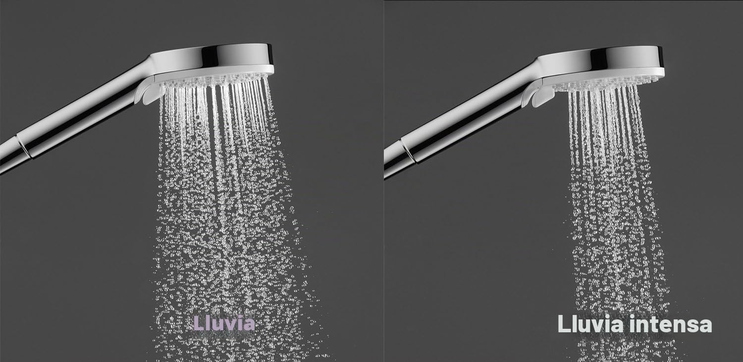 Hansgrohe 26553400 Crometta Vario set de ducha con barra 65 cm y jabonera, blanco/cromo