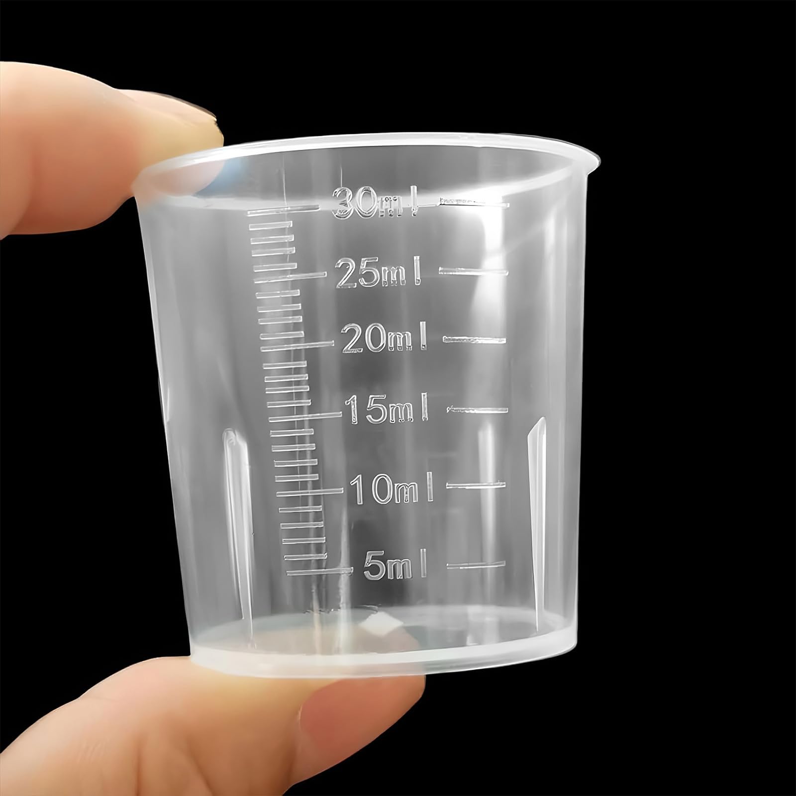 Vasos medidores líquidos de plástico de 30 ml, 10 unidades, mini vasos transparentes para medicina de cocina, vasos graduados, para hornear, cocinar, hogar, laboratorio, herramienta de medición