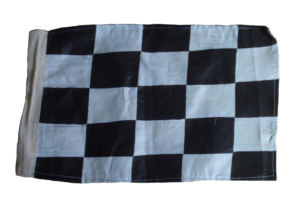 Brass Blessing : Checkered Sports Racing Flag - Black and White - CAR/Race/Sports Flag