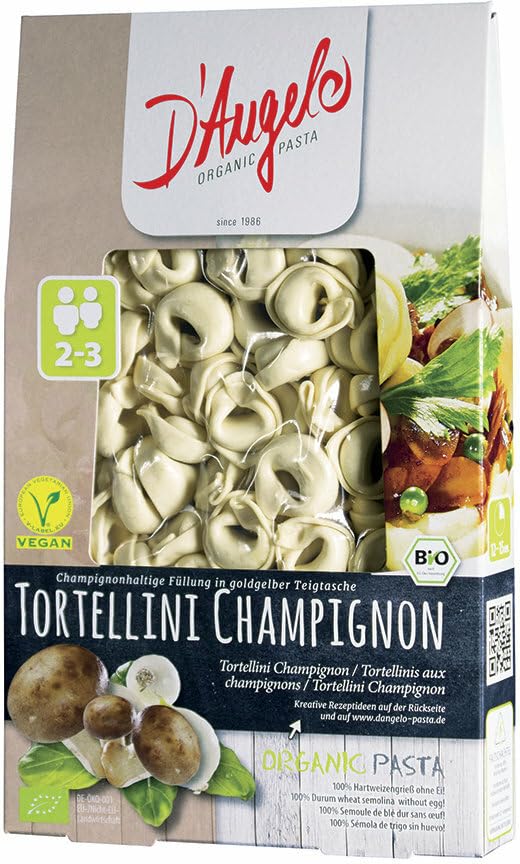 DAngelo Bio Tortellini Champignons, Teigware, gefüllt (6 x 250 gr)