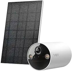 Tapo C410 KIT com bateria Wi-Fi para interiores/exteriores, 2K, 3 MP, 6400 mAh, deteção de pessoas por IA, visão noturna a cores, sem necessidade de hub, compatível com painel solar.
