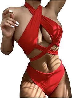 Roupa de banho para mulheres decote em V aberto nas costas frente única sexy roupa de banho básica micro biquíni tanquíni feminino 2023 roupas na moda 81