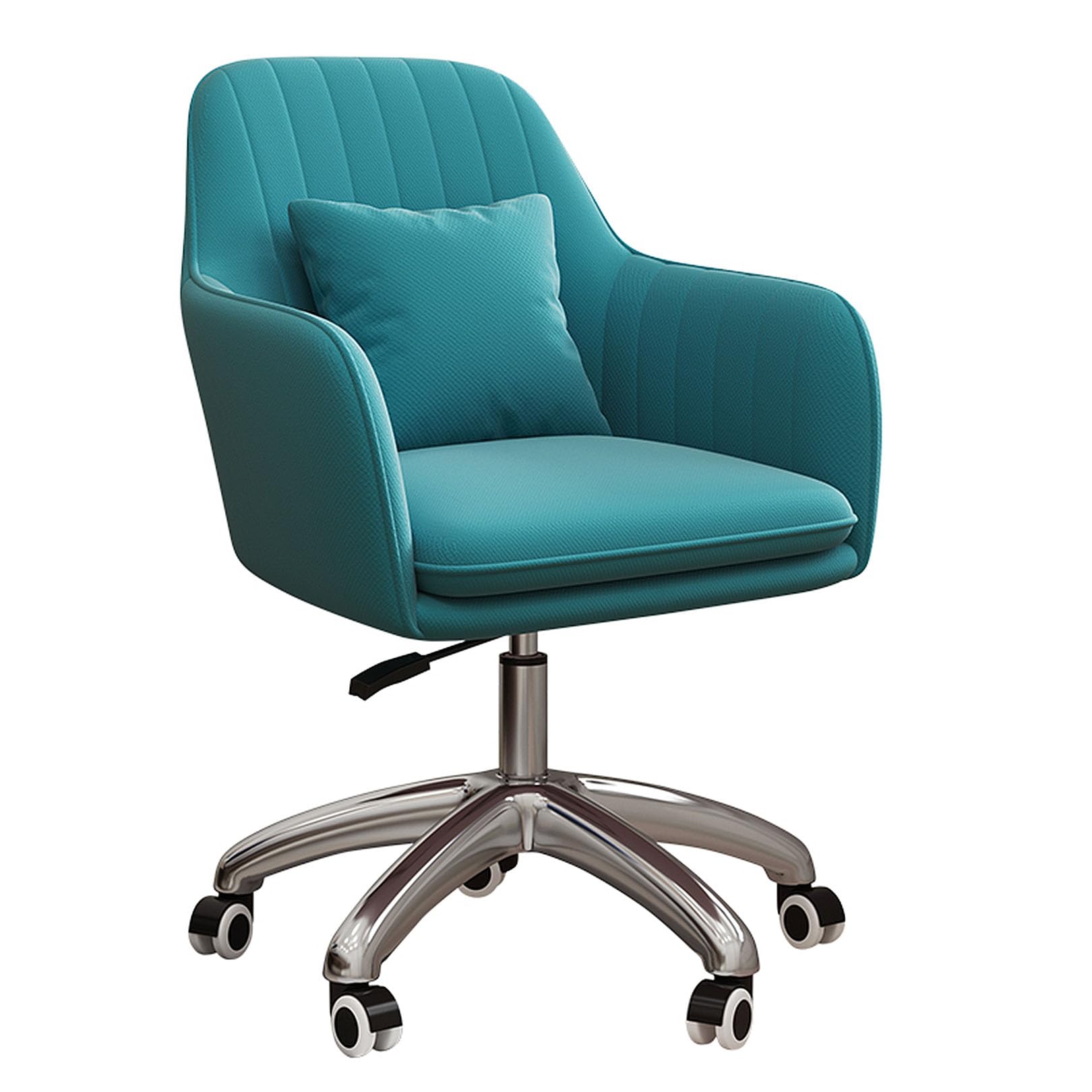 Chaise de bureau en velours 150 kg fauteuil ergonomique rose pivotant pour ordinateur et étude