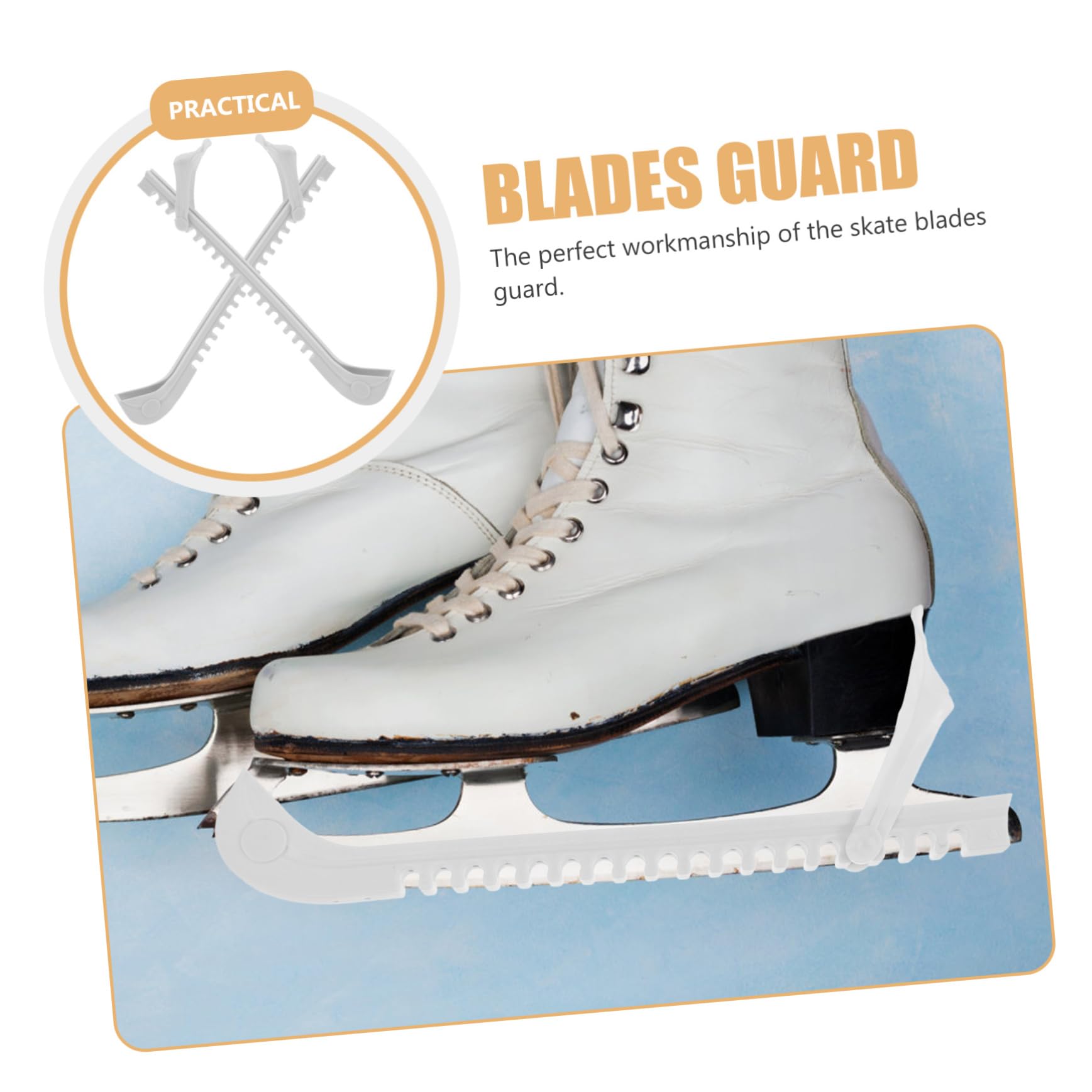 UPKOCH Tragbare Schlittschuhschutzabdeckungen Strapazierfähige Schutzvorrichtungen für Eiskunstlauf und Hockeykufen für Sichere