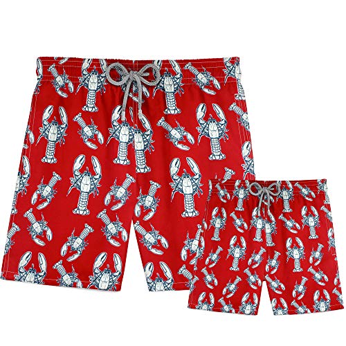Stivali Father and Son Matching Swim Trunks Red Lobster (Small (Adult))