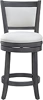 Vista 11 de Ball & Cast Taburetes giratorios tapizados para mostrador de cocina, taburetes de bar de 24 pulgadas de altura del asiento, silla de taburete