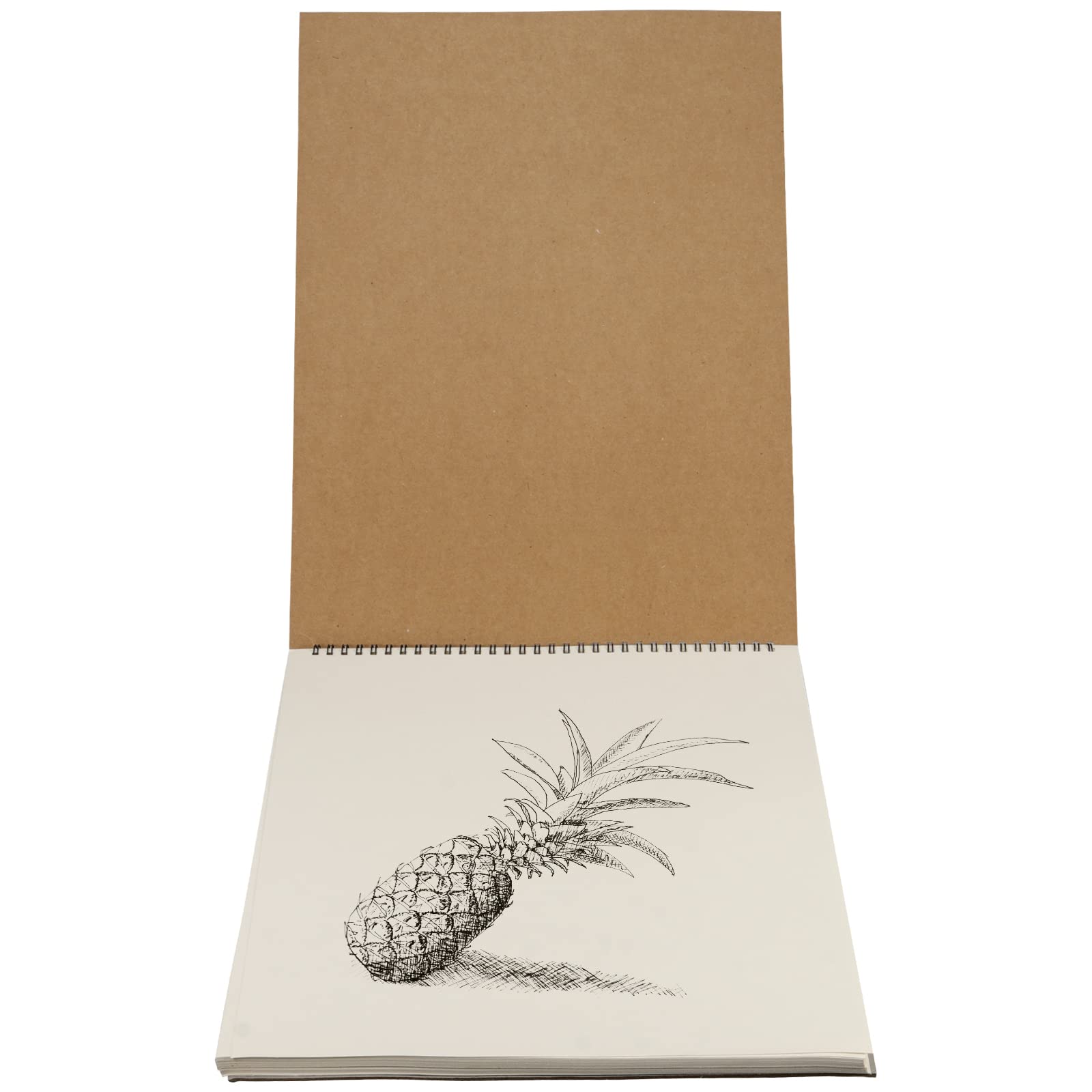 UKLEI 5 PCS A3 Kraft Sketch Books, 30 Sheets/60 Pages Spiral Bound
