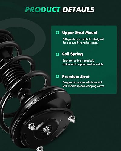 Vista 234 de SCITOO Puntales delanteros completos de resorte para Mercedes-Benz C230 08-09, para Mercedes-Benz C250 10-11, Mercedes-Benz C300 08-11