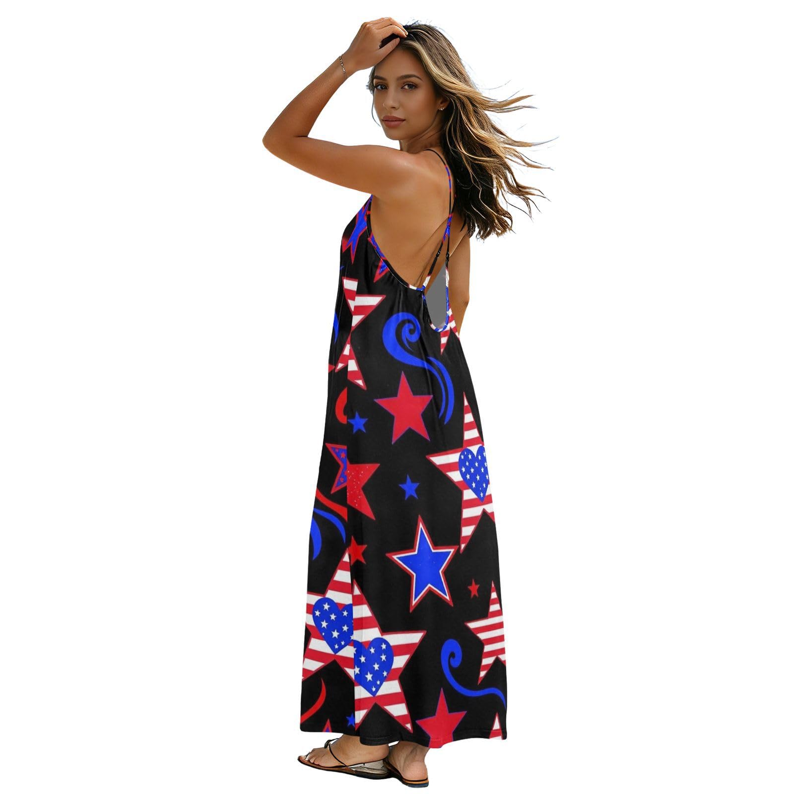 Robe caraco patriotique dos nu décontractée taille M