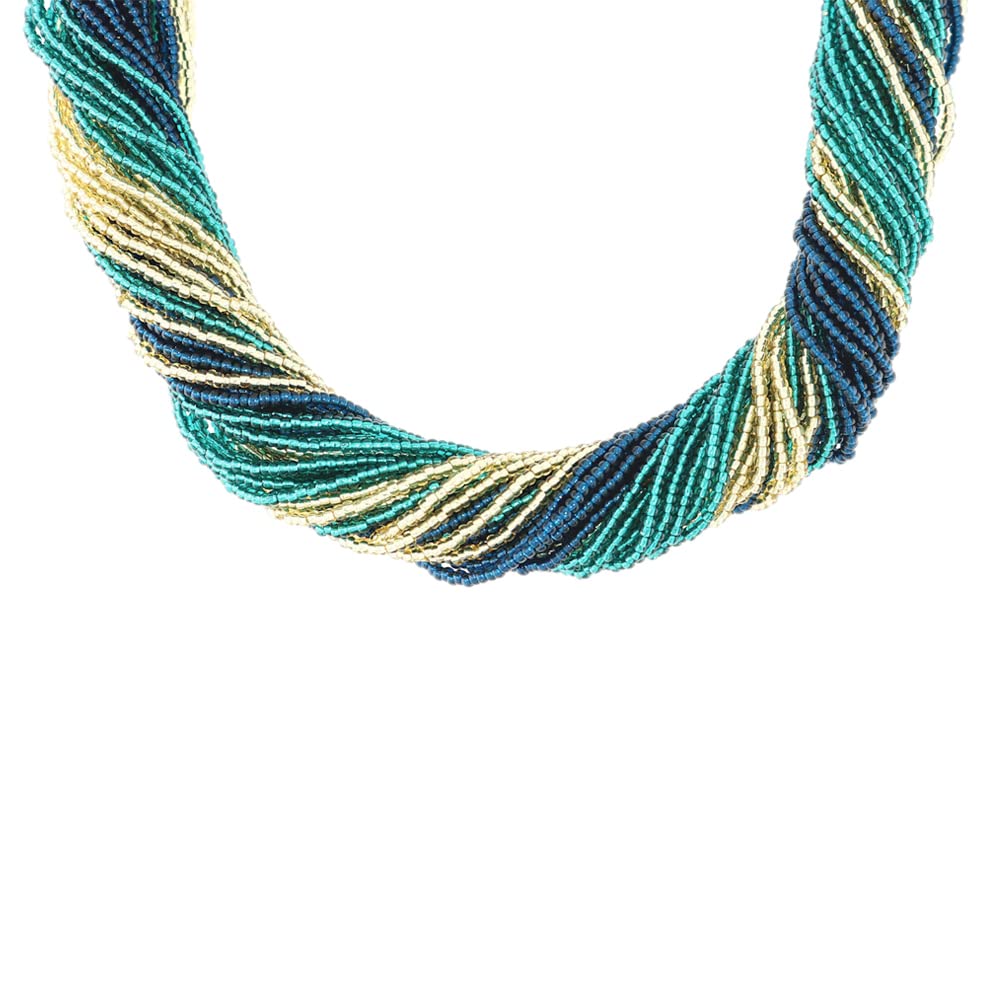 Venetiaurum - Collar de Múltiples Hilos para Mujer en Verre y Plata 925 - Joya certificada Made in Italy
