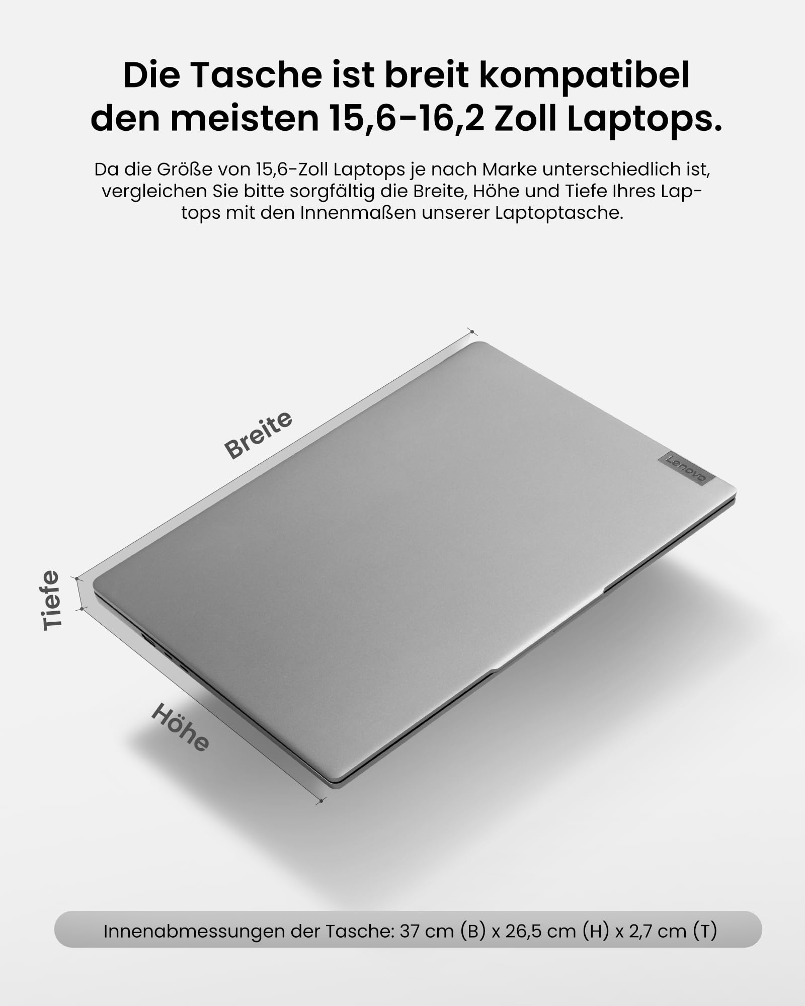 tomtoc Laptoptasche 15/15,6/16 Zoll Notebooktasche mit 360° Schütz Umhängetasche, Laptoptasche 16 zoll Wasserabweisend Schutzhülle Kompatibel mit Acer, ASUS, Dell, HP, Lenovo, Chromebook & MacBook