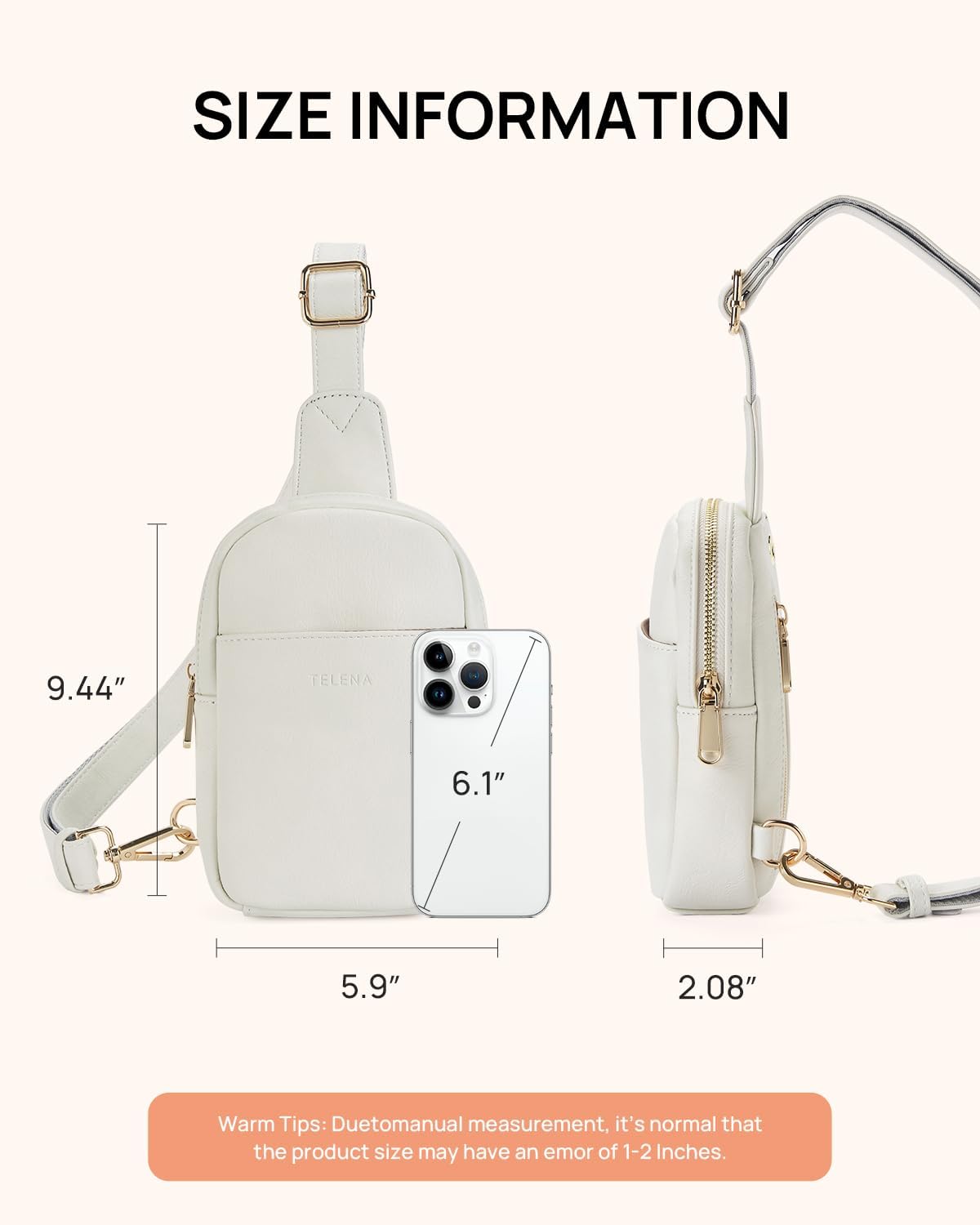 Telena Crossbody Bags for Women Leather Cross Body Sling Bag for Woman Travel - Image 6