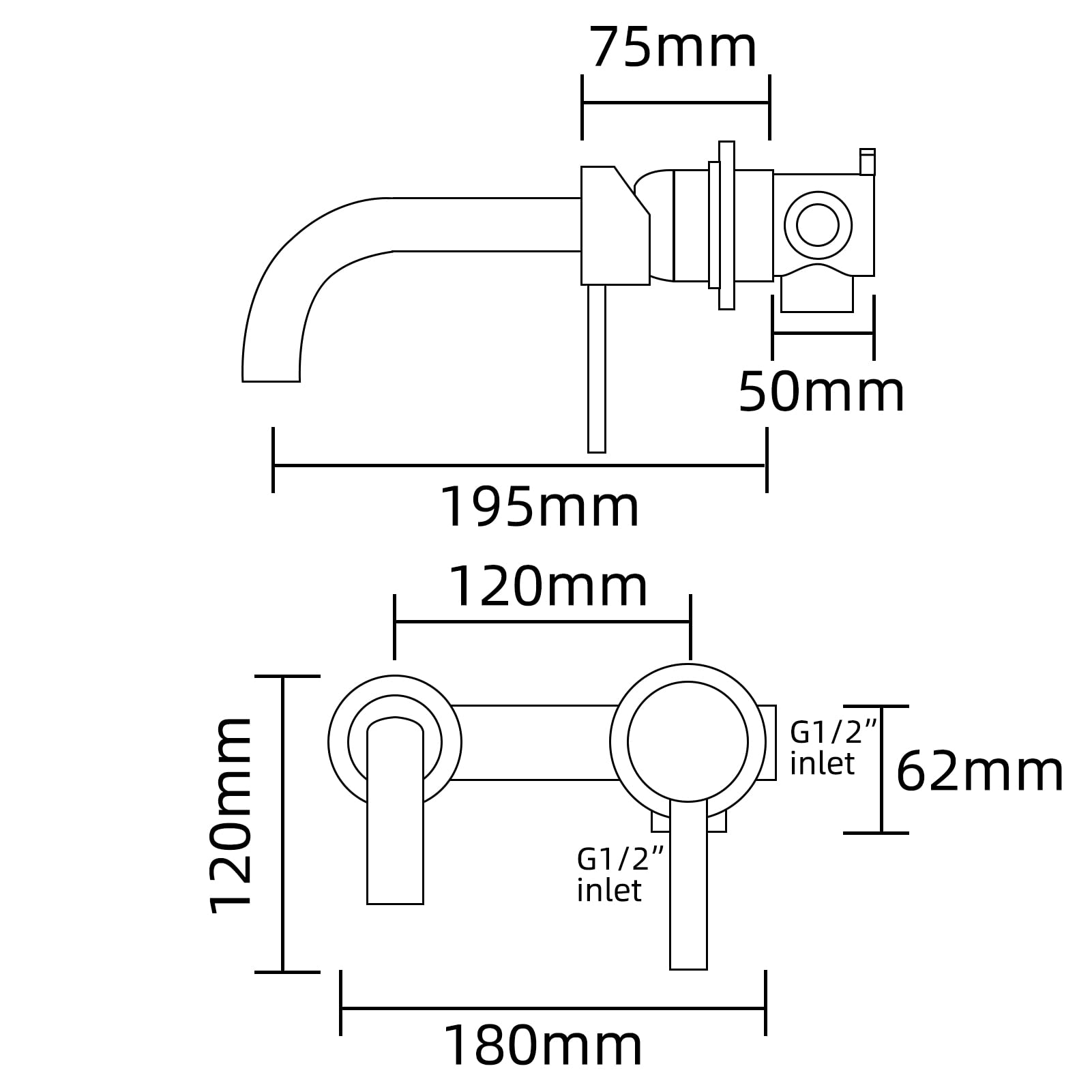 CIENCIA Grifo monomando de latón negro para baño Vanità o escurreplatos BB6083A