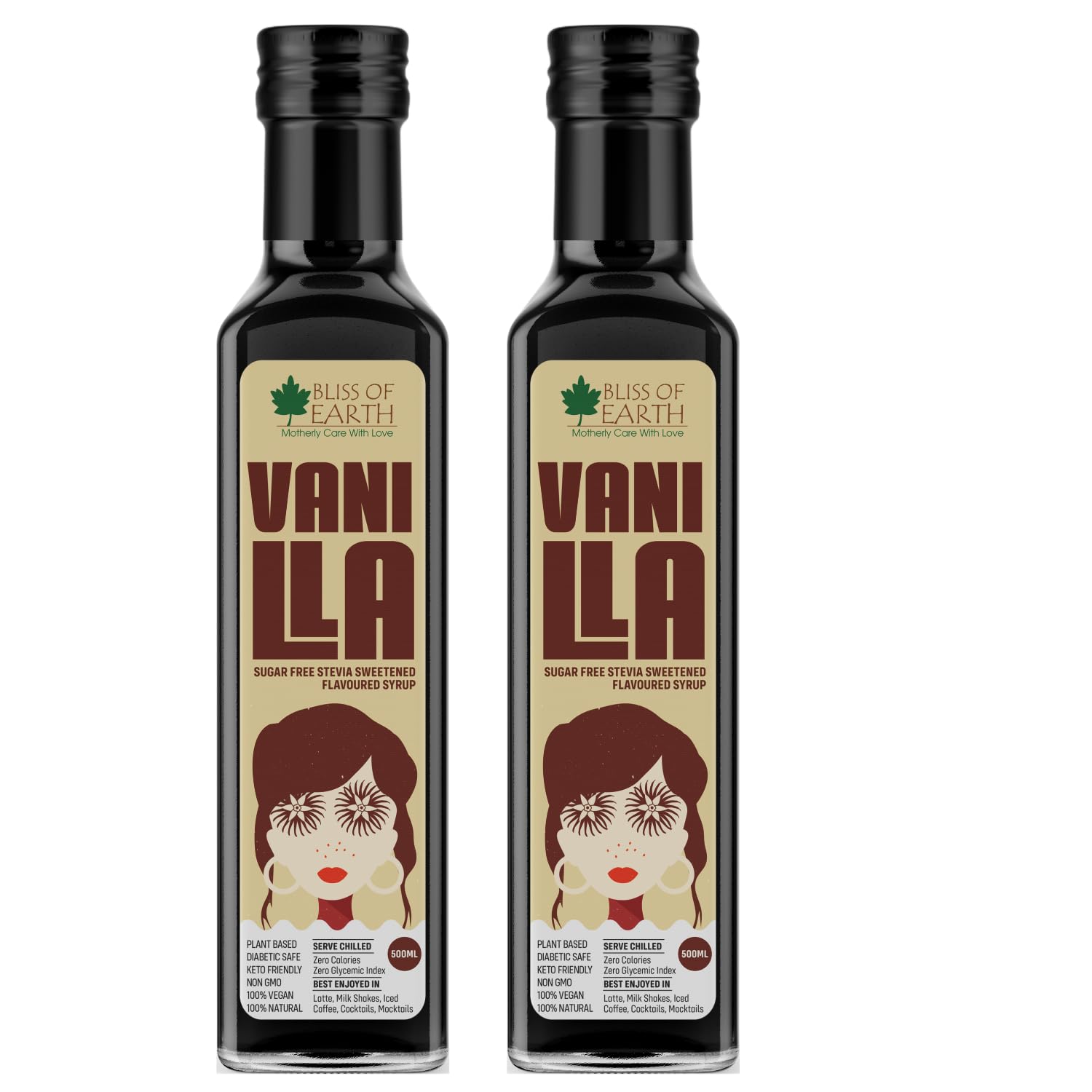 Bliss of Earth Sugarfree Vanilla Syrup, For Coffee, Milkshake, Cocktail, Mocktail. Keto, Zero Calorie, Diabetic Safe. 500ml (Pack of 2) (B0D3DH8QDP) Amazon Price History, Amazon Price Tracker