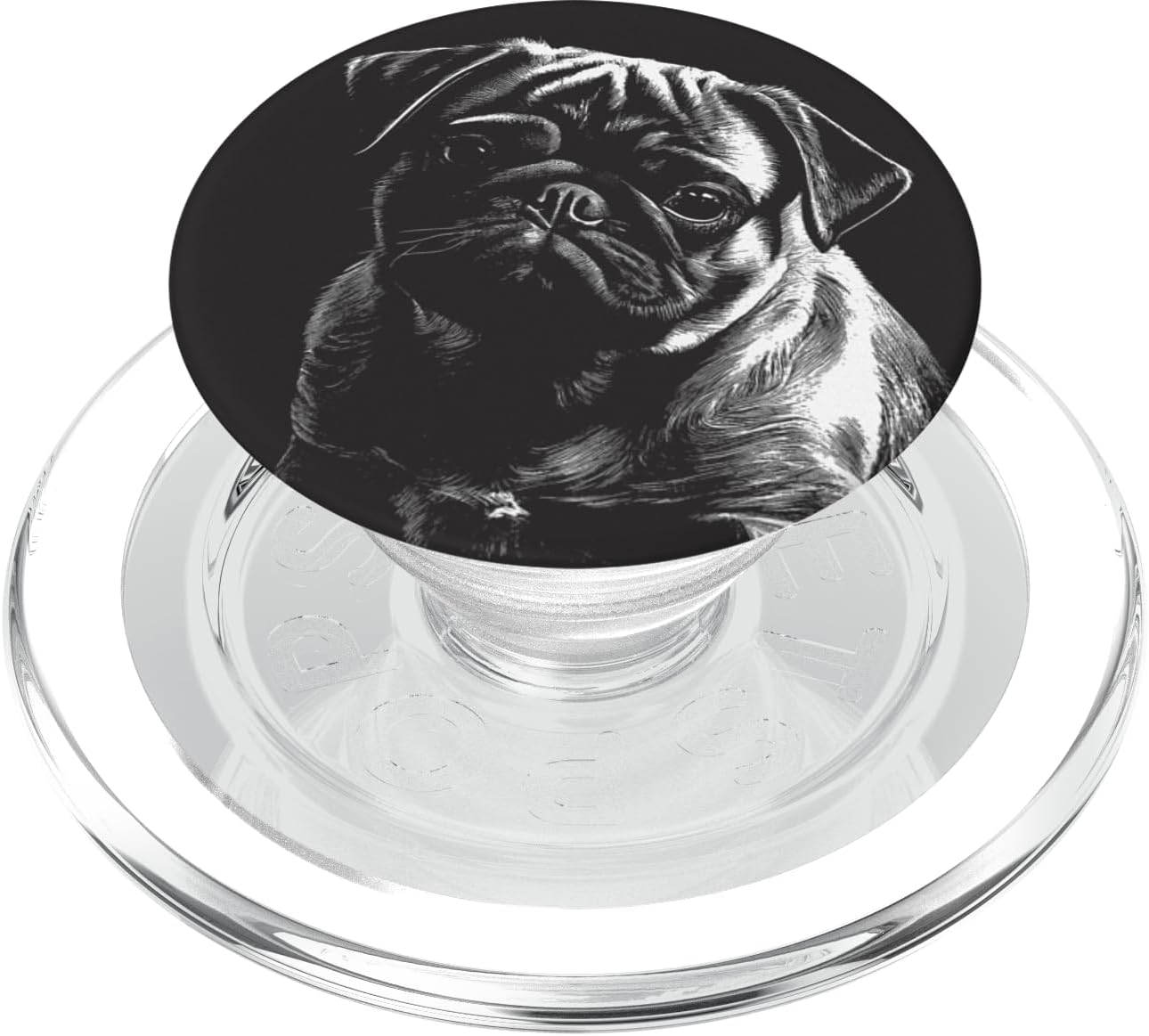 Pug Drawing PopSockets MagSafe PopGrip for iPhone