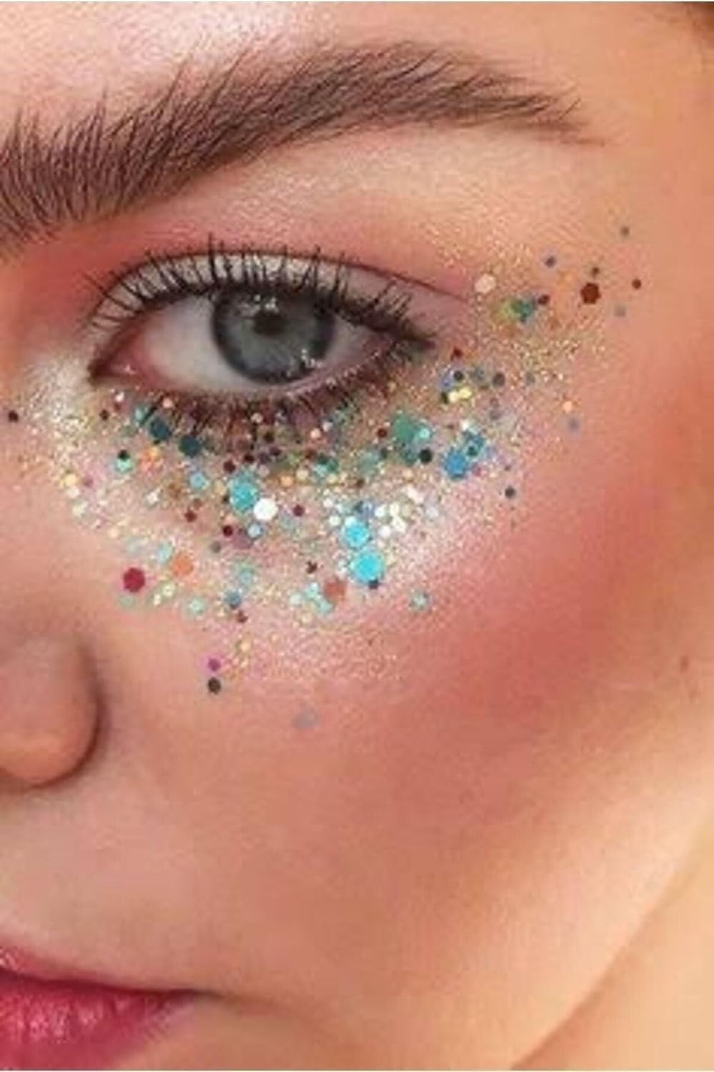 Jel Form Makyaj Simleri Glitter Işıltılı Yüz Makyajı Gece Mavisi, serashinegozfarı211