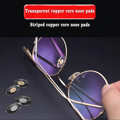 Miniatura 7 de Almohadillas para la nariz mejoradas con núcleo de cobre, 4 pares de almohadillas de nariz de silicona suave con rosca transparente y 1