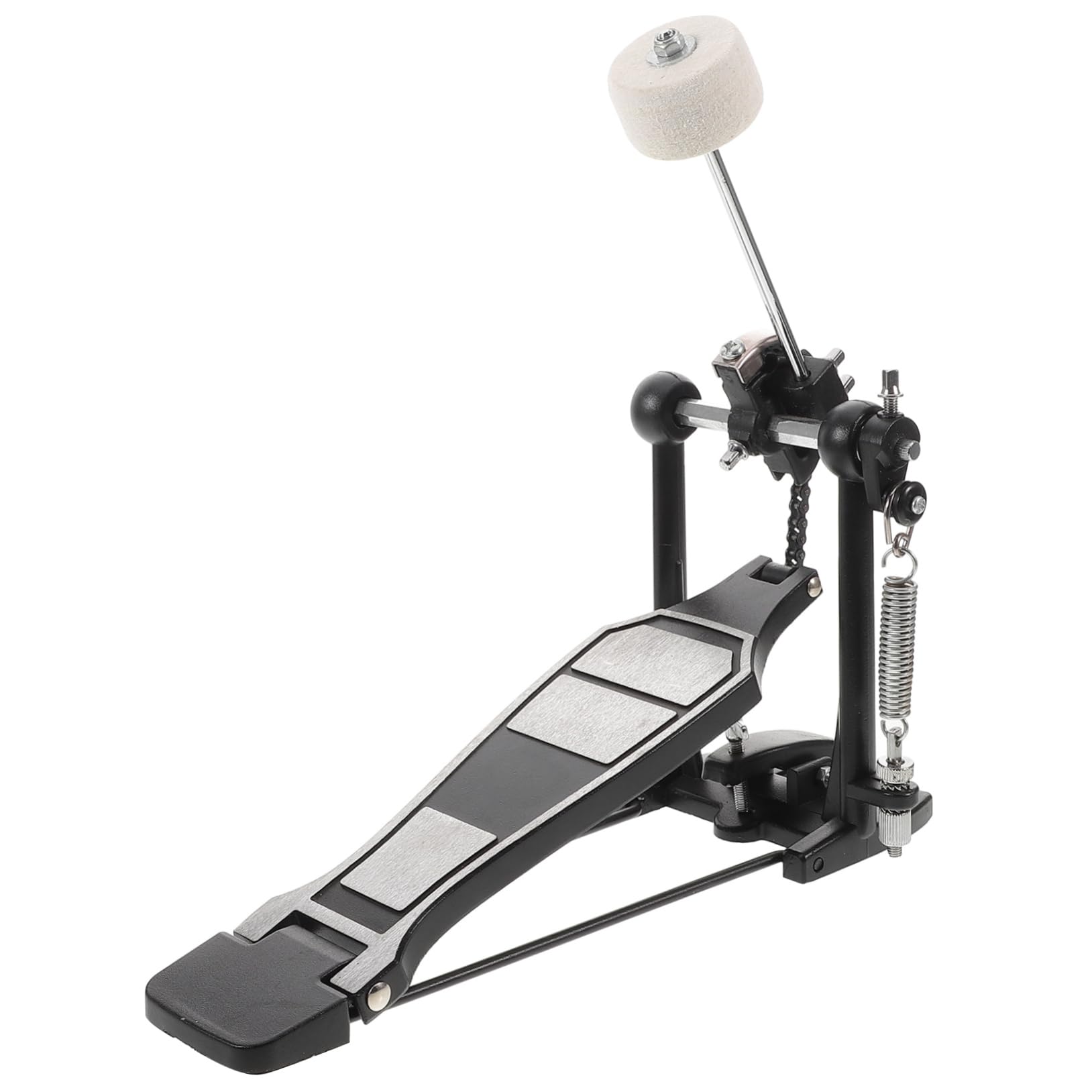 VICASKY Drum Kit Accessory Aluminum Alloy Bass Drum Pedal Dense Felt Construction Heavy Weight Feel Quick Adjustments Portable Practice Fast Movement Kick