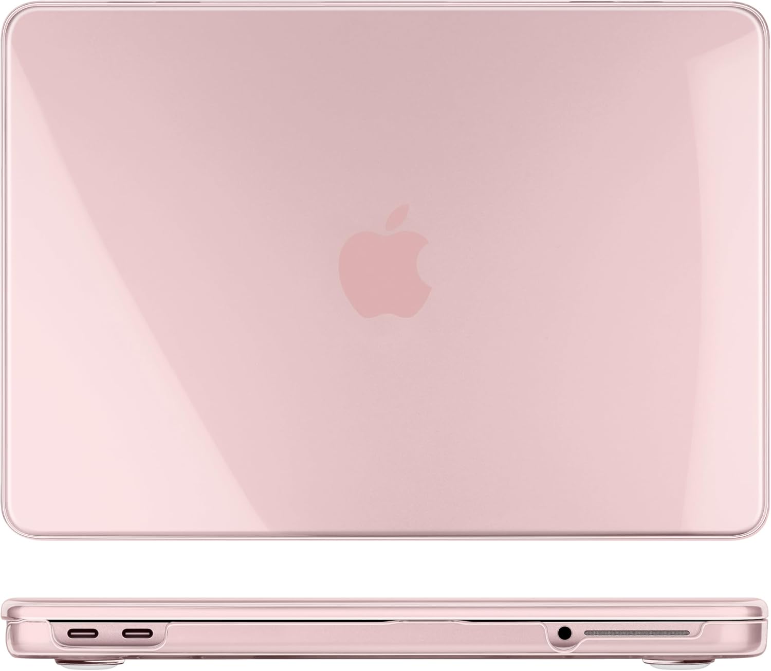 Batianda 4-in-1 Clear Case for New MacBook Neo 13 inch 2026 Release Model A3404, Ultra-Thin High Transparency Hard Shell Cover with Keyboard Skin, Screen Protector, USB-C Adapter, Crystal Blush