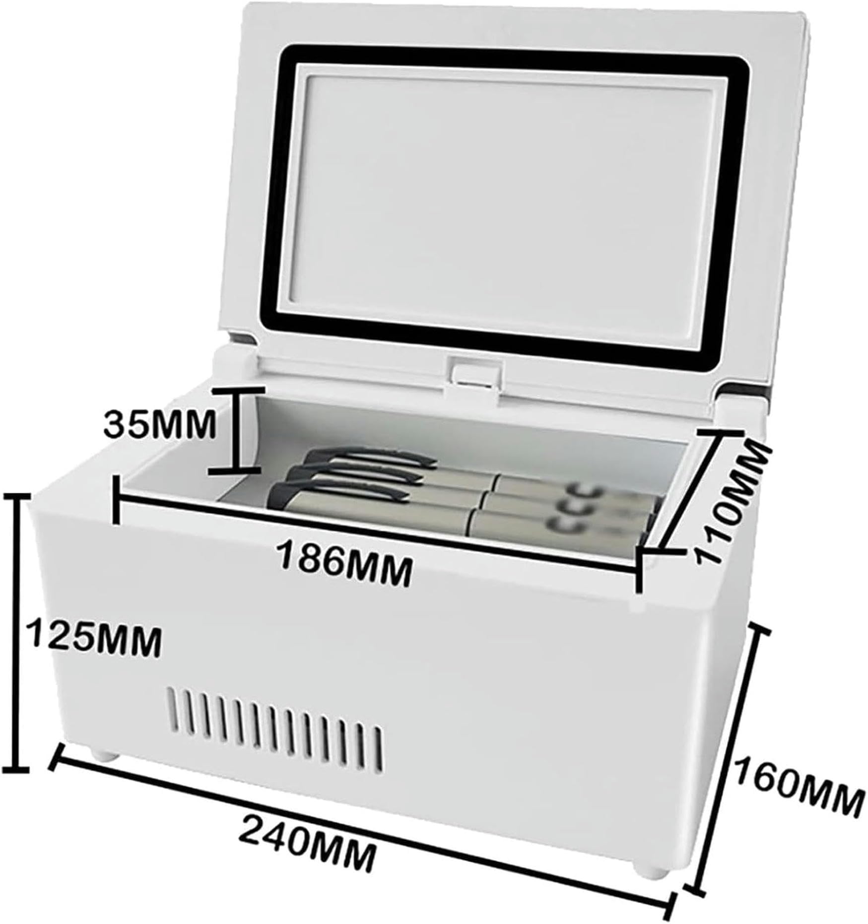 Enfriador de insulina portátil para viajes, refrigerador de medicamentos con alimentación USB, estuche frío compacto para suministros para diabéticos, funda de transporte para bolígrafos y viales de