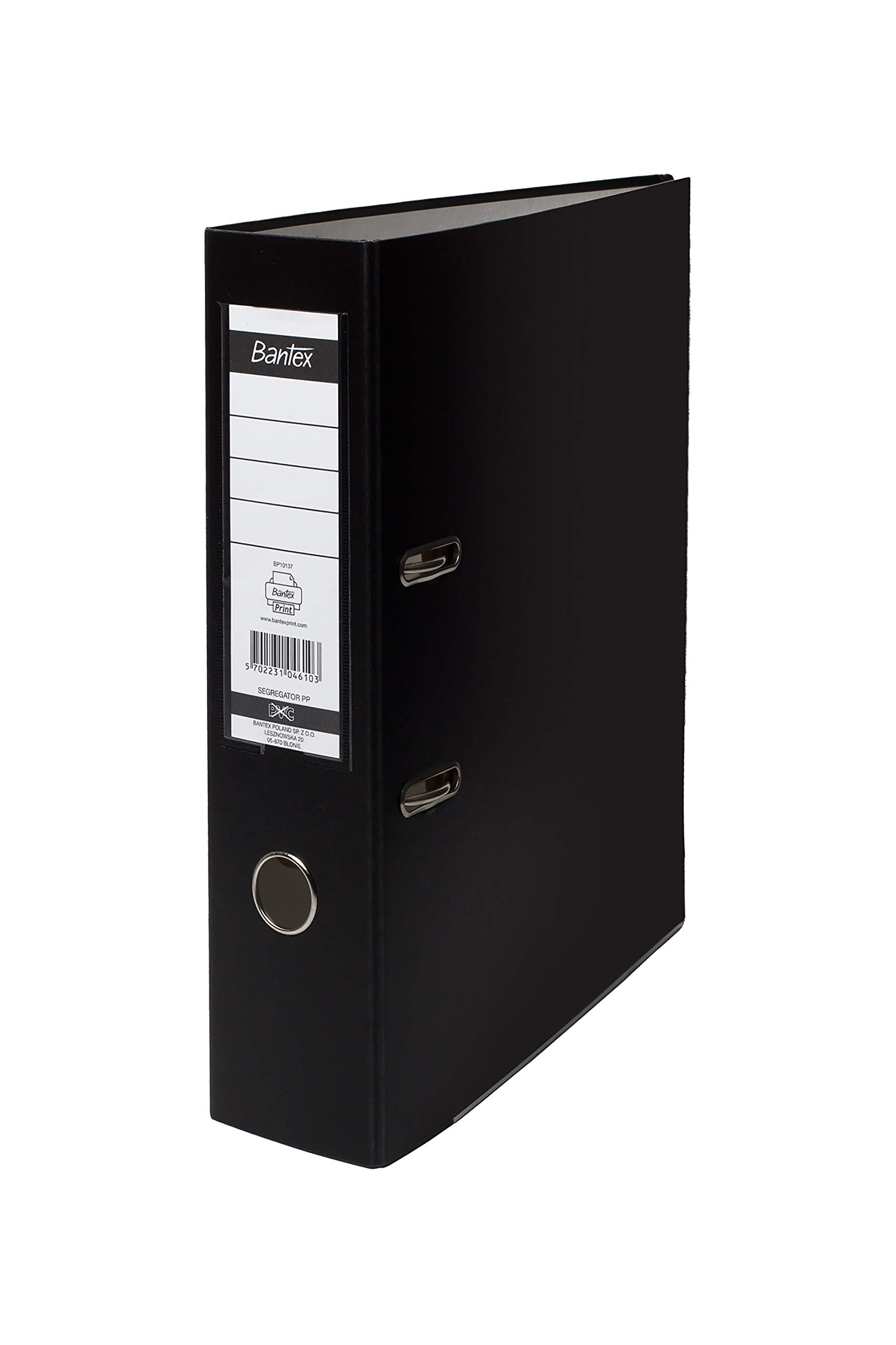 BANTEX 100551789 - Raccoglitore ad anelli a leva, formato A4 XXL, 8 cm, confezione da 20 pezzi, colore: Nero