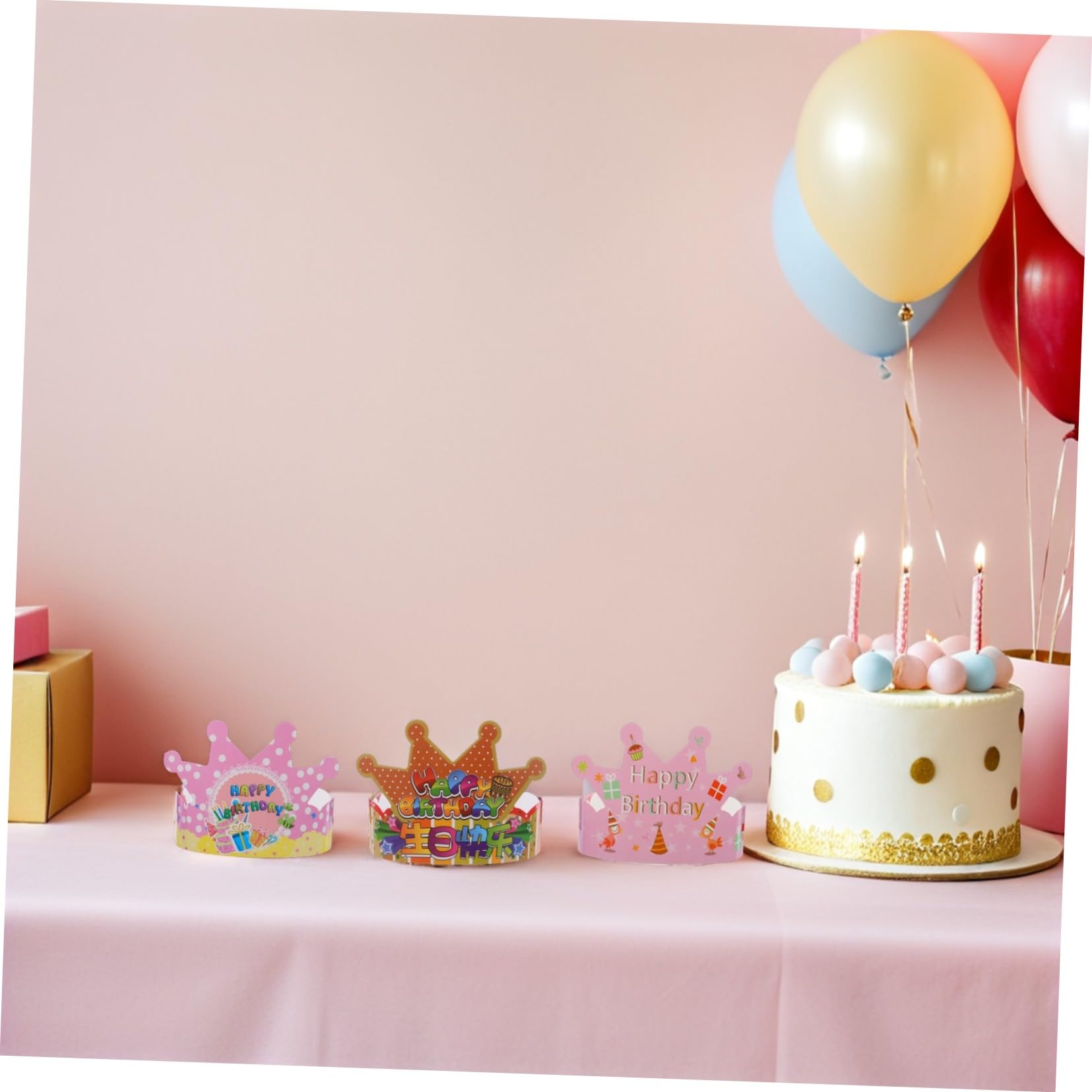 100 Stück Teiliges Geburtstag Papier Bunte Party Hüte für Jungen und Mädchen Leichtes Stabiles Material für Geburtstagsdeko und Festliche Anlässe