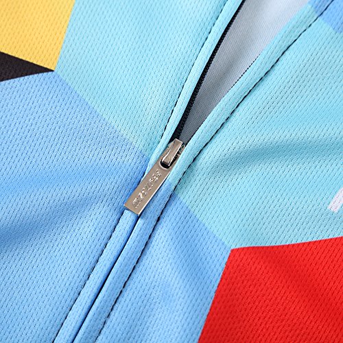 Mzcurse Men's Team Mountain Bike Cycling Short Shirt Jersey Shorts Suit Kit Set (Color Vest, Medium,Please Check The Size Chart) #TOP6