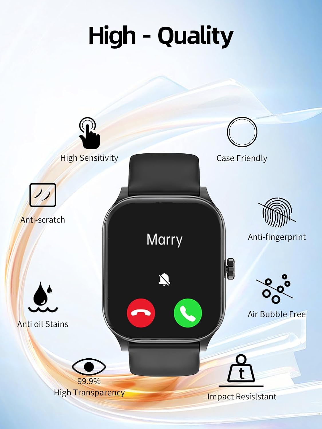 [6 Pack] for Odsslgw P68 2.01 Inch Smart Watch Screen Protector, Clear TPU Soft Film Compatible with Odsslgw P68 Smartwatch,Anti-Scratch Ultra-Thin