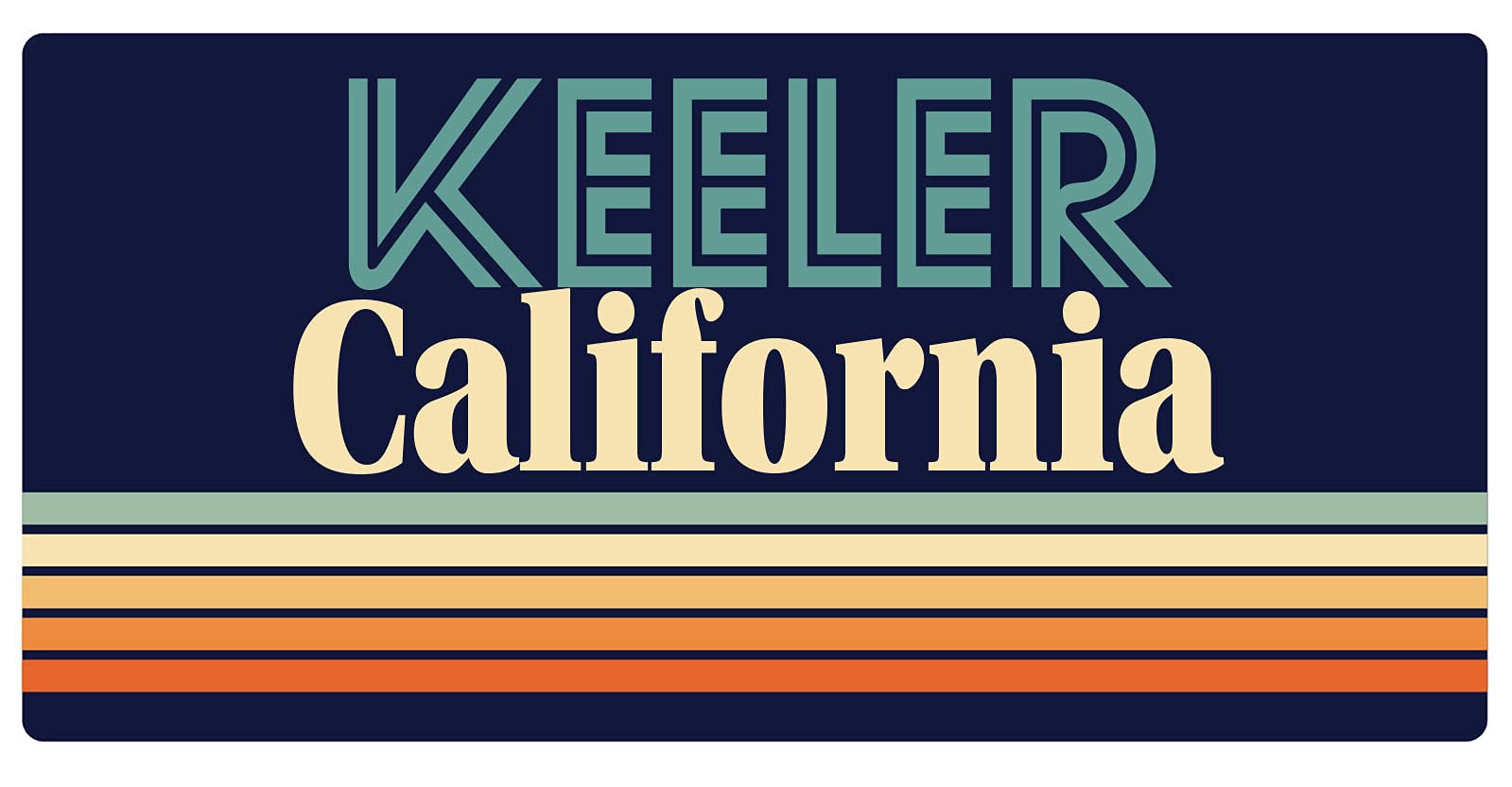 Keeler California 5 x 2.5-Inch Fridge Magnet Retro Design