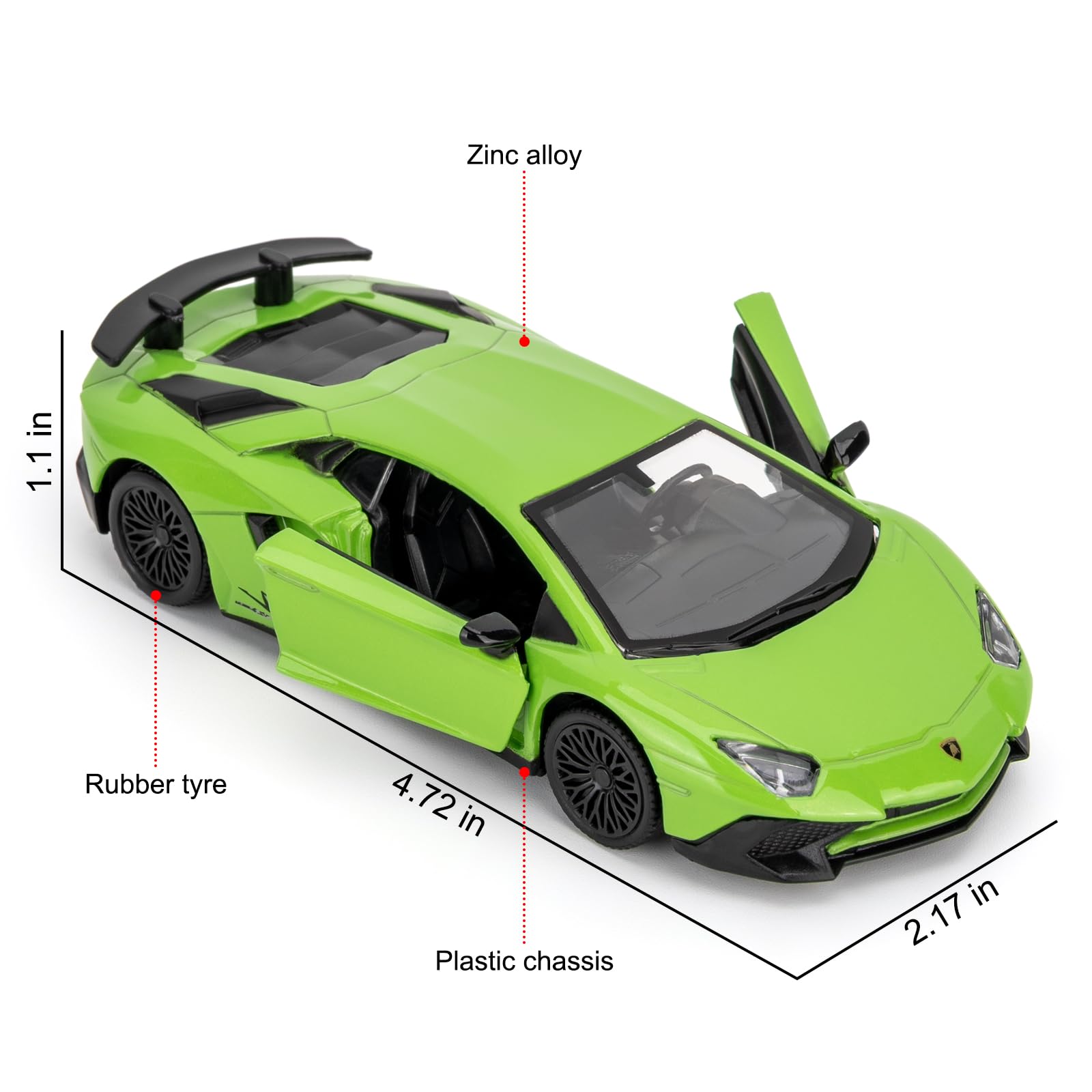 Buy TGRCM-CZ 1/36 Scale Lamborghini Aventador LP770-4 Casting Car
