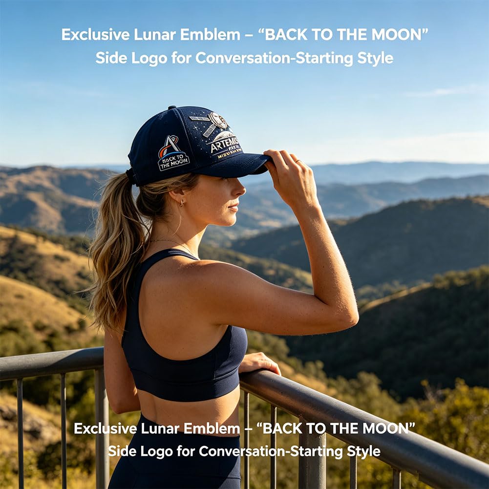 Artemis II Lunar Mission Commemorative Cap, Back to the Moon Lunar Mission Hat, Adjustable Artemis 2 Space Gift — view 6