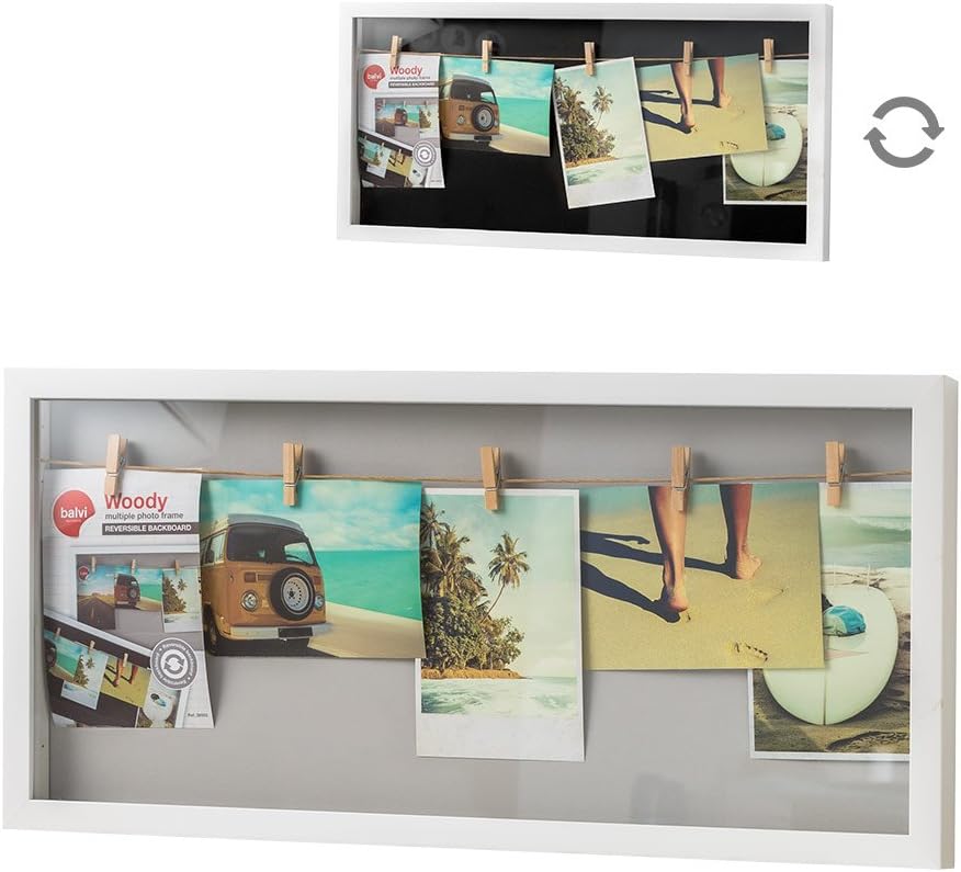 Balvi - Multiple photo frame Woody x5 black