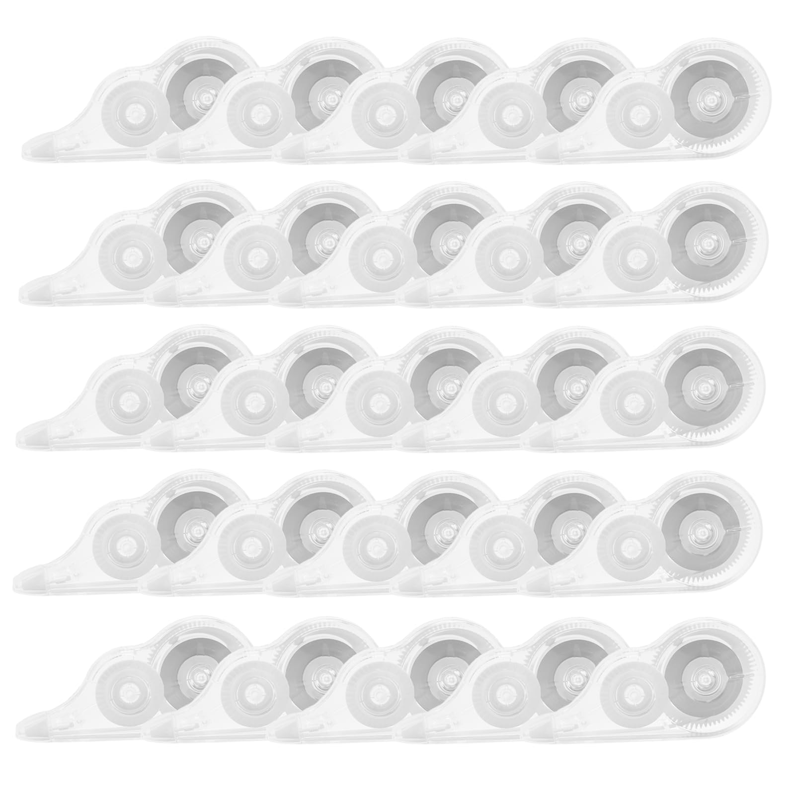 20 cintas correctoras transparentes de 39.4 pies, rodillo de cinta blanca equivocada a granel para notas, suministros para profesores, escuela, oficina