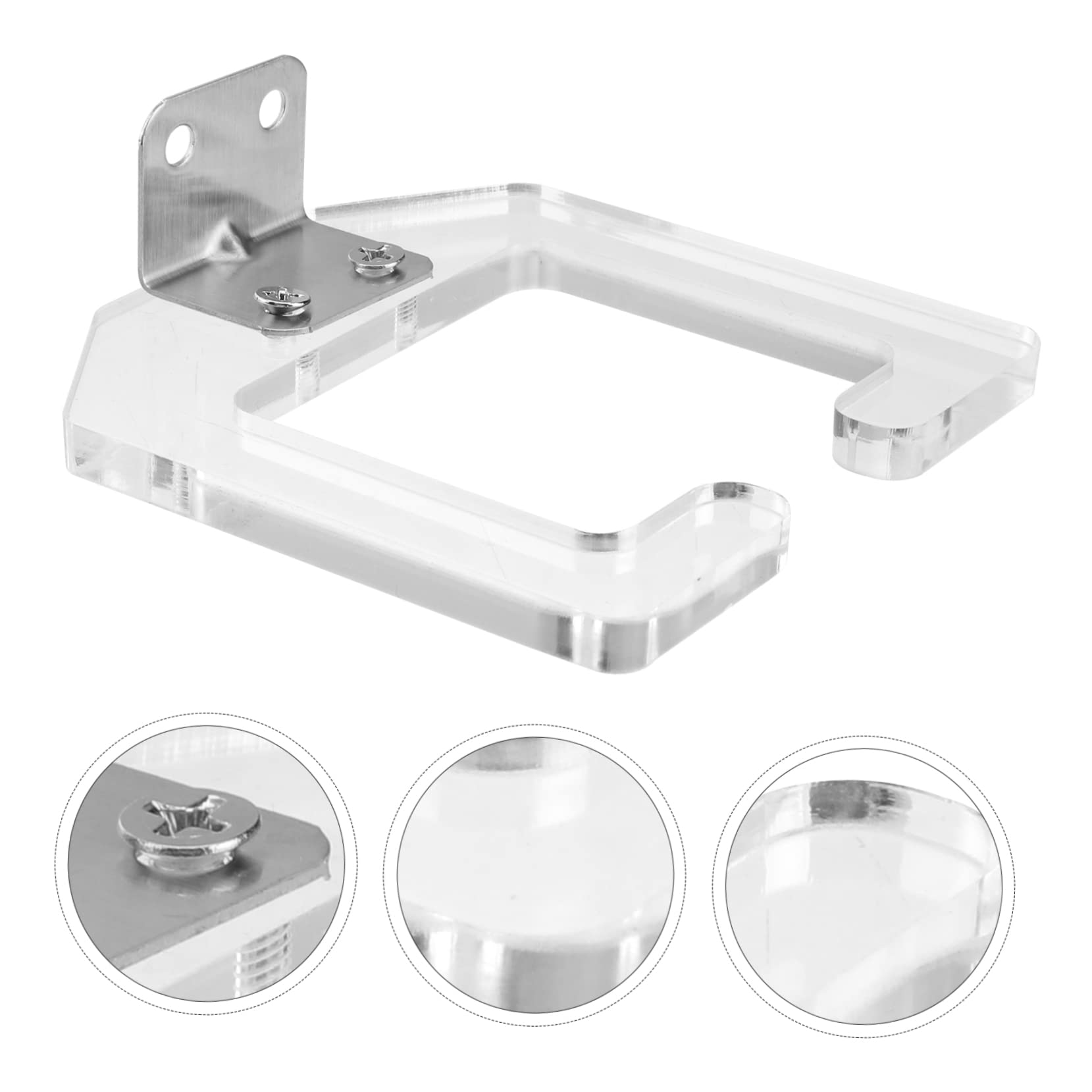 Cabilock 3 Pezzi Supporto Per Asciugacapelli Compatibile Con Piastra Per Supporto Da Parete Robusto Ripiano Per Asciugacapelli in Acrilico