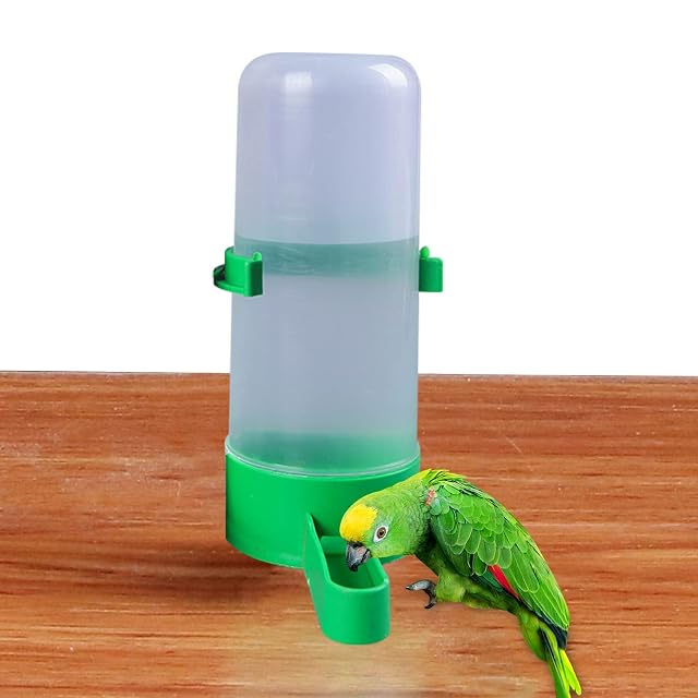 Foto 6 de 8 de ERZU pájaros - Botella agua para pájaros, contenedor para bebedero, dispensador agua, jaula para pájaros…