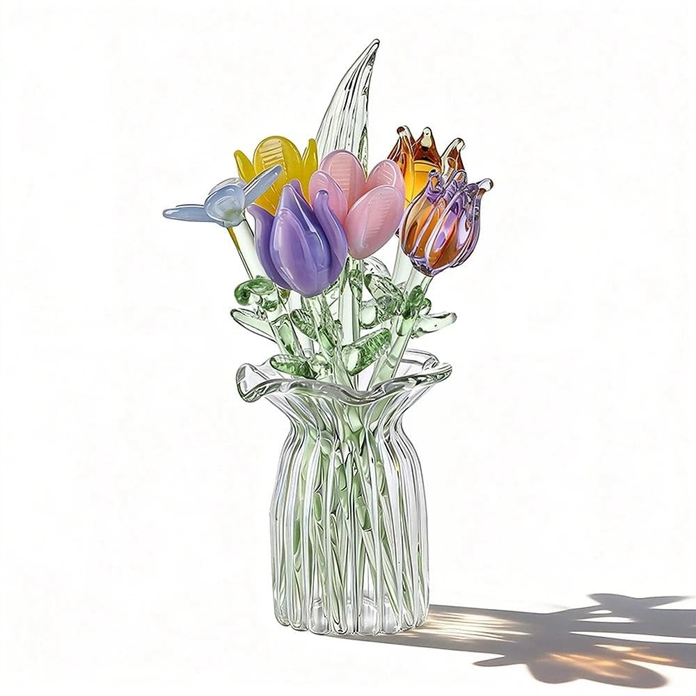 Fleurs sauvages en verre : finis les bouquets fanés, décorez votre centre de table