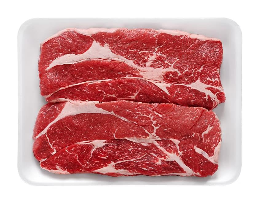 USDA Choice Beef Boneless Under Blade Chuck Steak is U.S. inspected and passed by Department of Agriculture. Safe Handling Instructions: Keep refrigerated or frozen. [ 44 oz, 2.75 lb ]