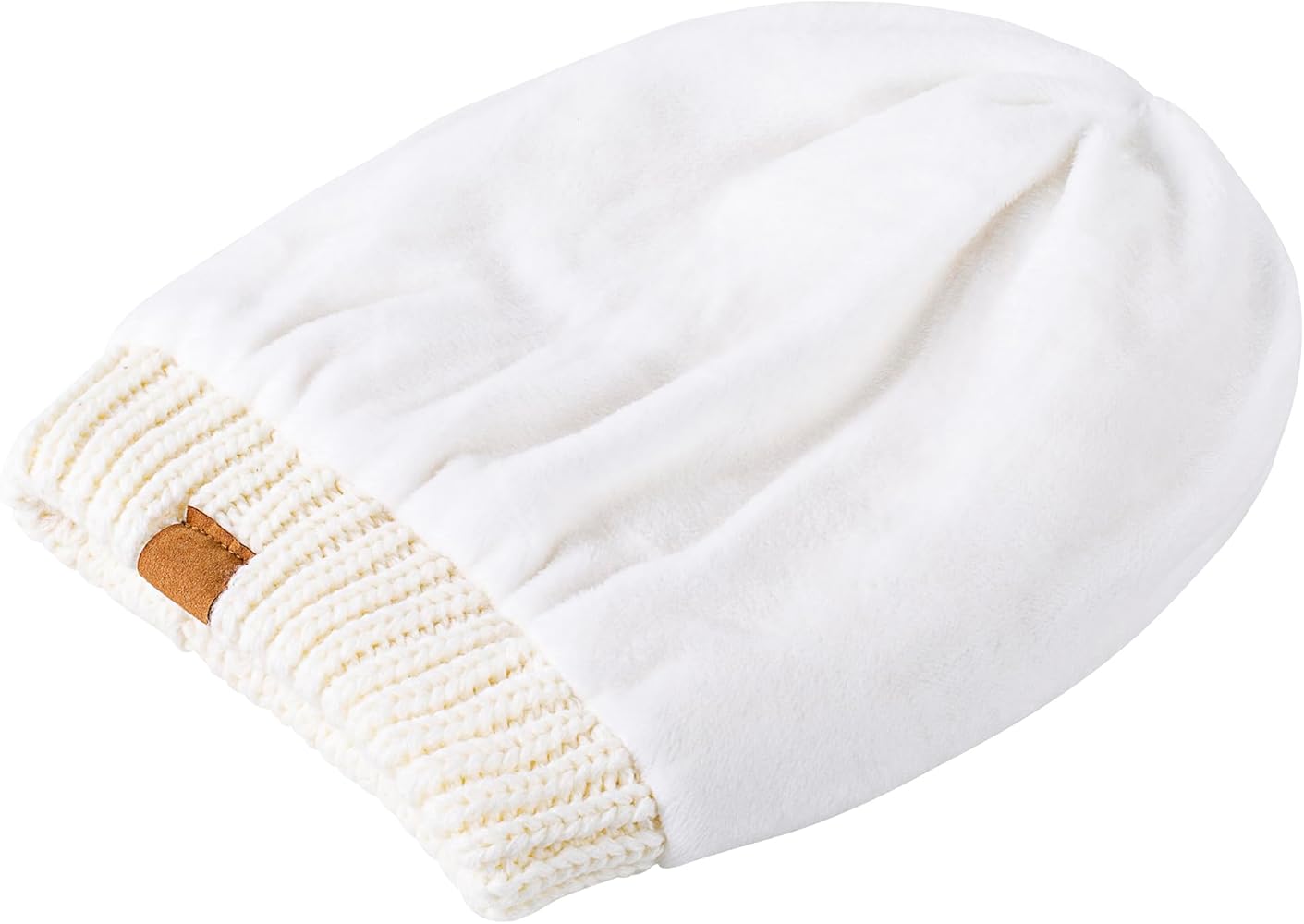 帽子 S fuzzy knit beanie (white) THEREDTHREAD 帽子 THEREDTHREAD S