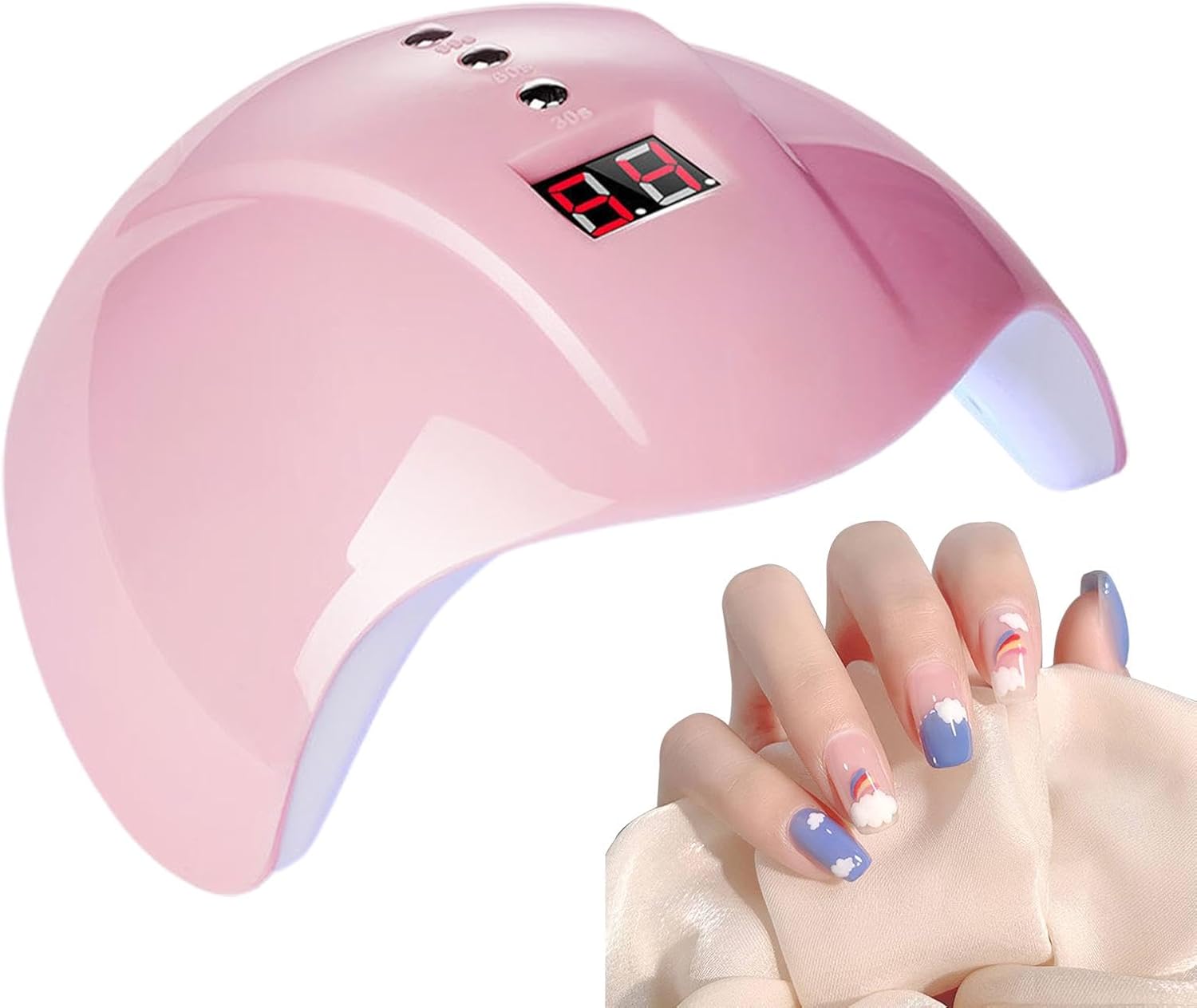 UV LED Nail Lamp, 36W Gel Nail Dryer, Professional Toenail Curing Light, 4 Timer Settings, Fast Drying, Portable Design, for Resin Nails, Manicures, Pedicures, Home and Salon Use