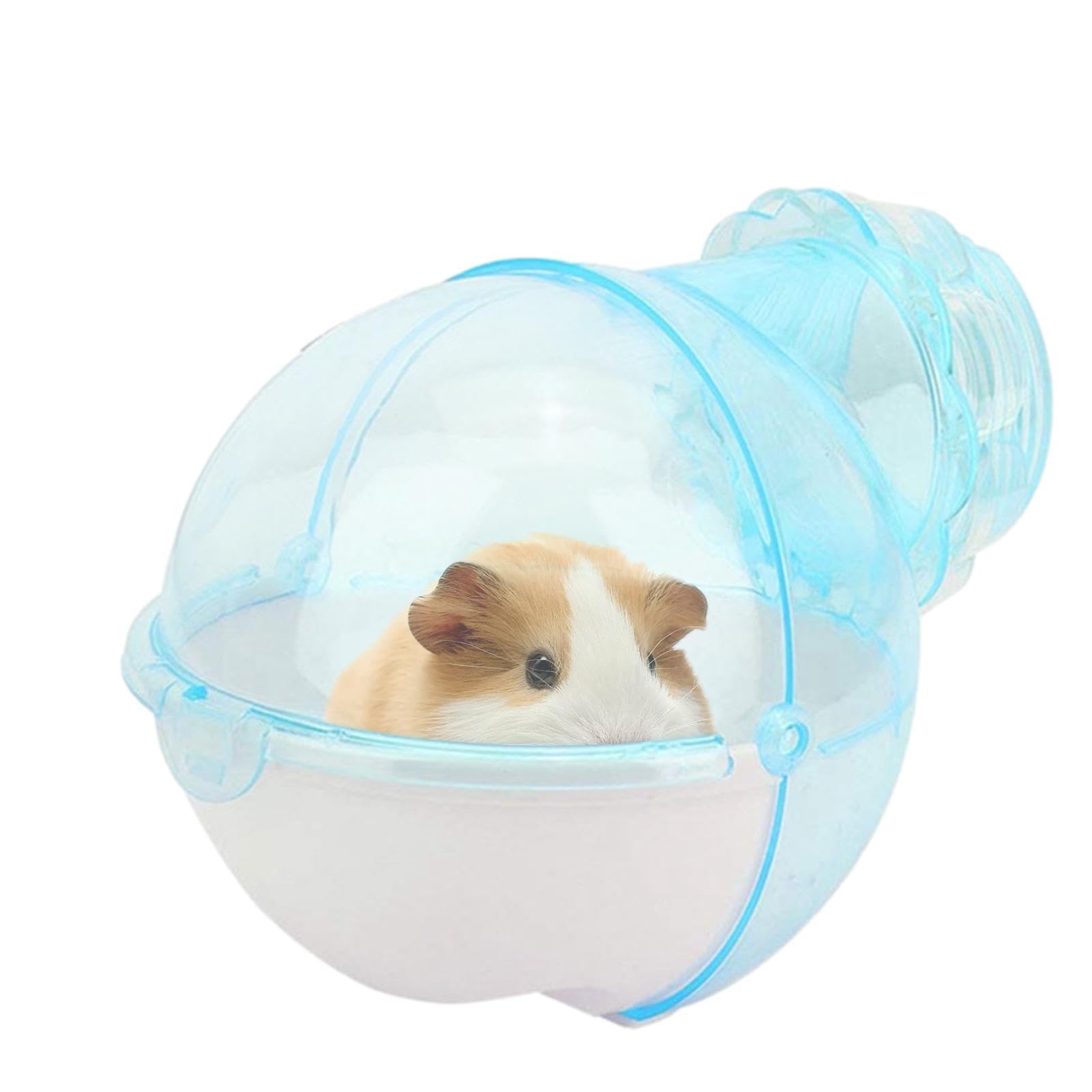 Rianpesn Blue Hamster Bathroom Box | Removable Bathing Bowl, Dust Bath,Hamster Bathing Bowl, Transparent Hamster Toilet, Sand Bath Container For Gerbil Syrian