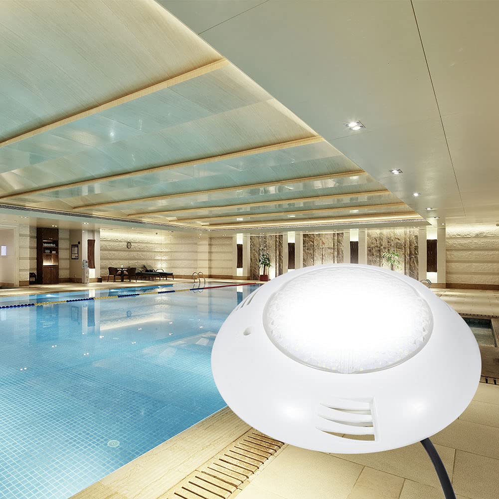 Illuminazione subacquea per piscina RGB impermeabile IP68 LED RGB da 15 W AC12V con telecomando (Luce bianca)