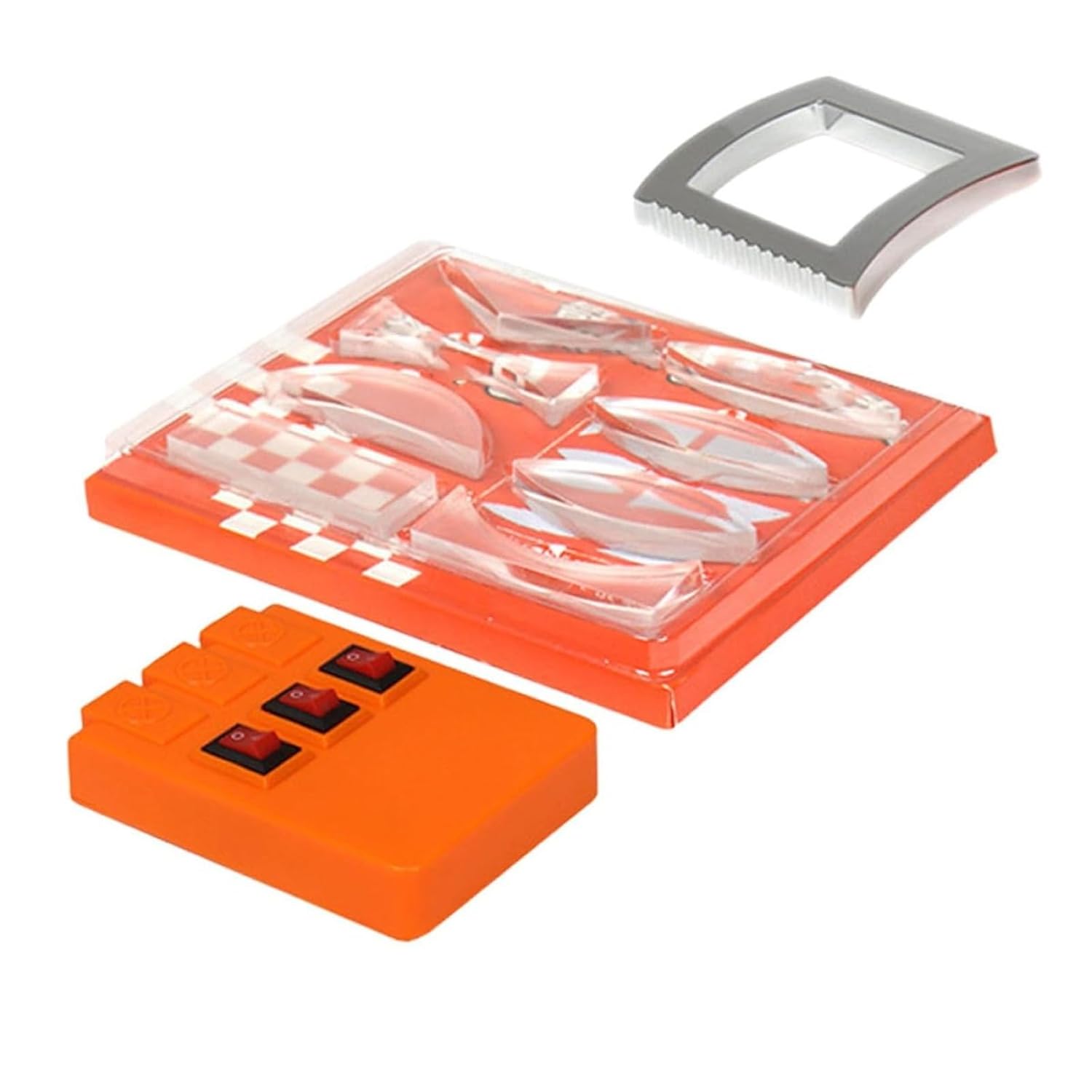 Physics Optical Experiment Kit Reflector, Prism, Convex and Concave Lenses, Linear Light Source Optic Refraction Educational Optics Science Set for Teaching and Learning Demonstrations