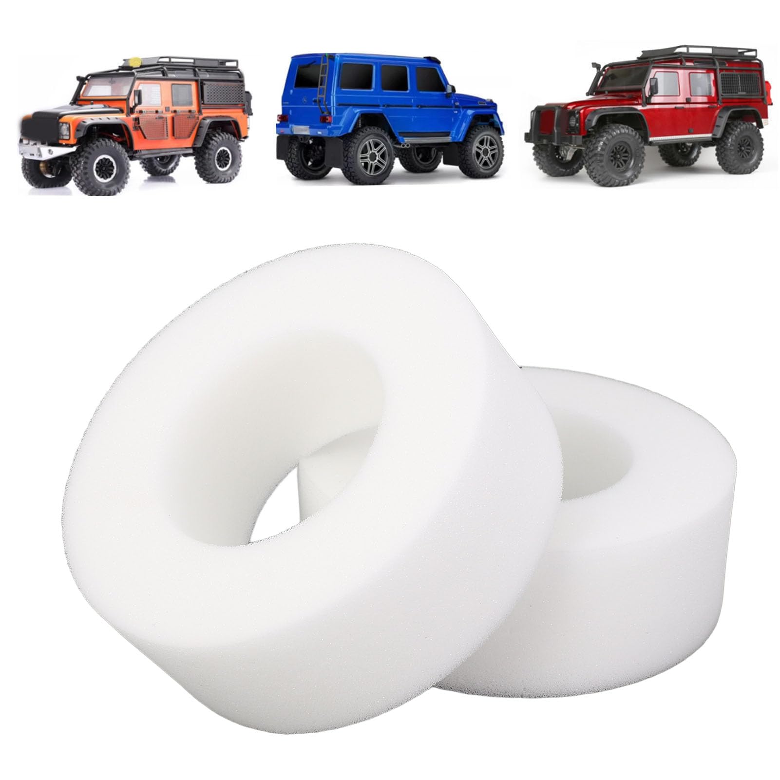 RC Car Tire Sponge Insert, Elastic Shock Absorbing Support Foam Insert for RC Crawler Car (65MM)