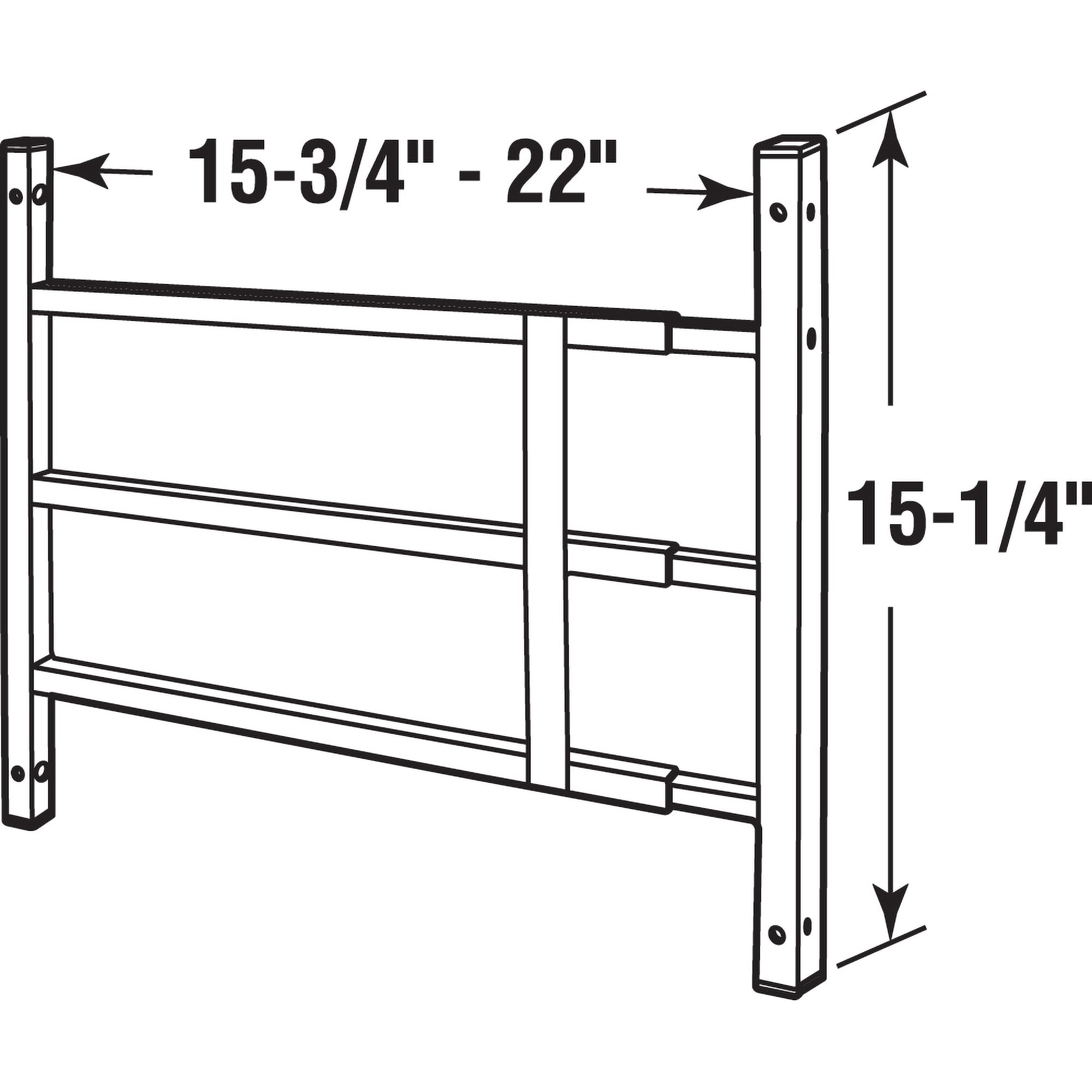 Prime-Line Productos S 4747 3 Barra Fija Ventana Guardia, 14 Pulgadas – 22 Pulgadas x 15 Pulgadas, Negro