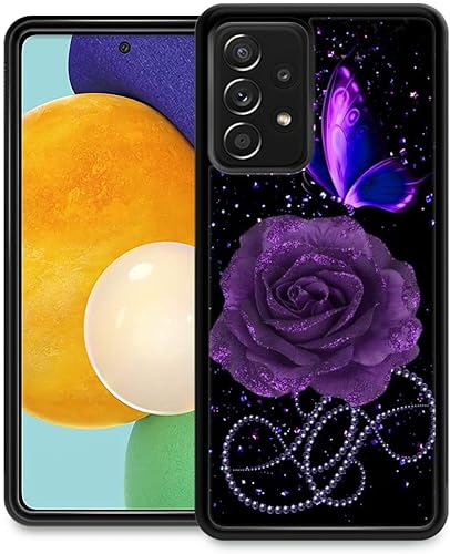 ZHEGAILIAN Funda para Samsung Galaxy A53 5G, diseño de mariposa rosa púrpura estrellada Galaxy A53 5G para niñas, cubierta trasera de policarbonato ZHEGAILIAN Funda para Samsung Galaxy A53 5G, diseño de mariposa rosa púrpura estrellada Galaxy A53 5G para niñas, cubierta trasera de policarbonato