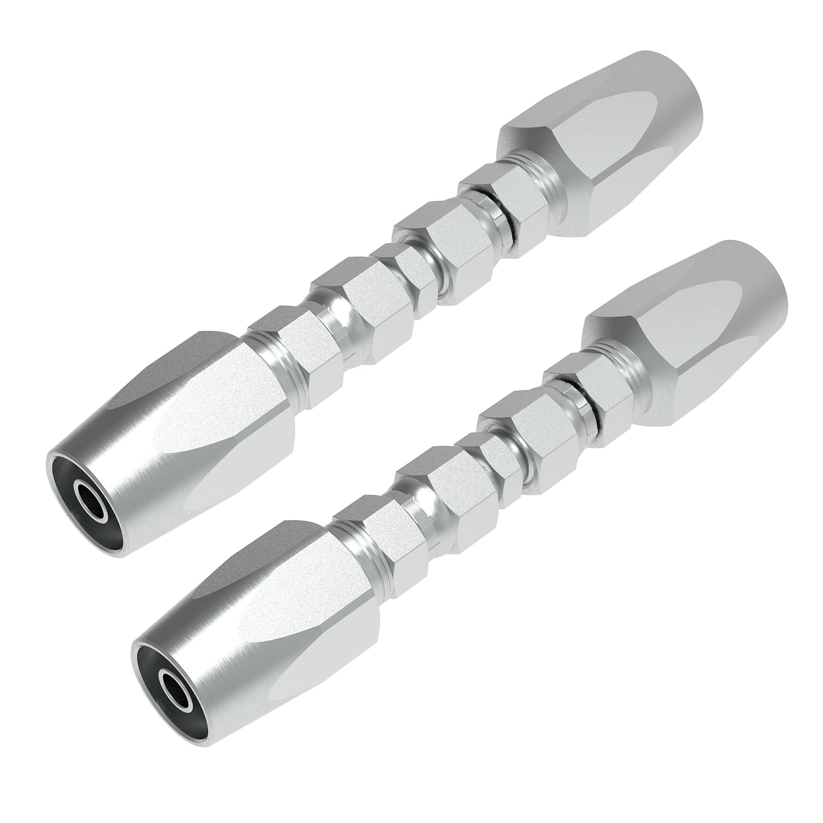 2PCS Reusable Hydraulic Hose Field Repair Kit 3/8 '' for Hydraulic Hose Crimper Fittings Size #06